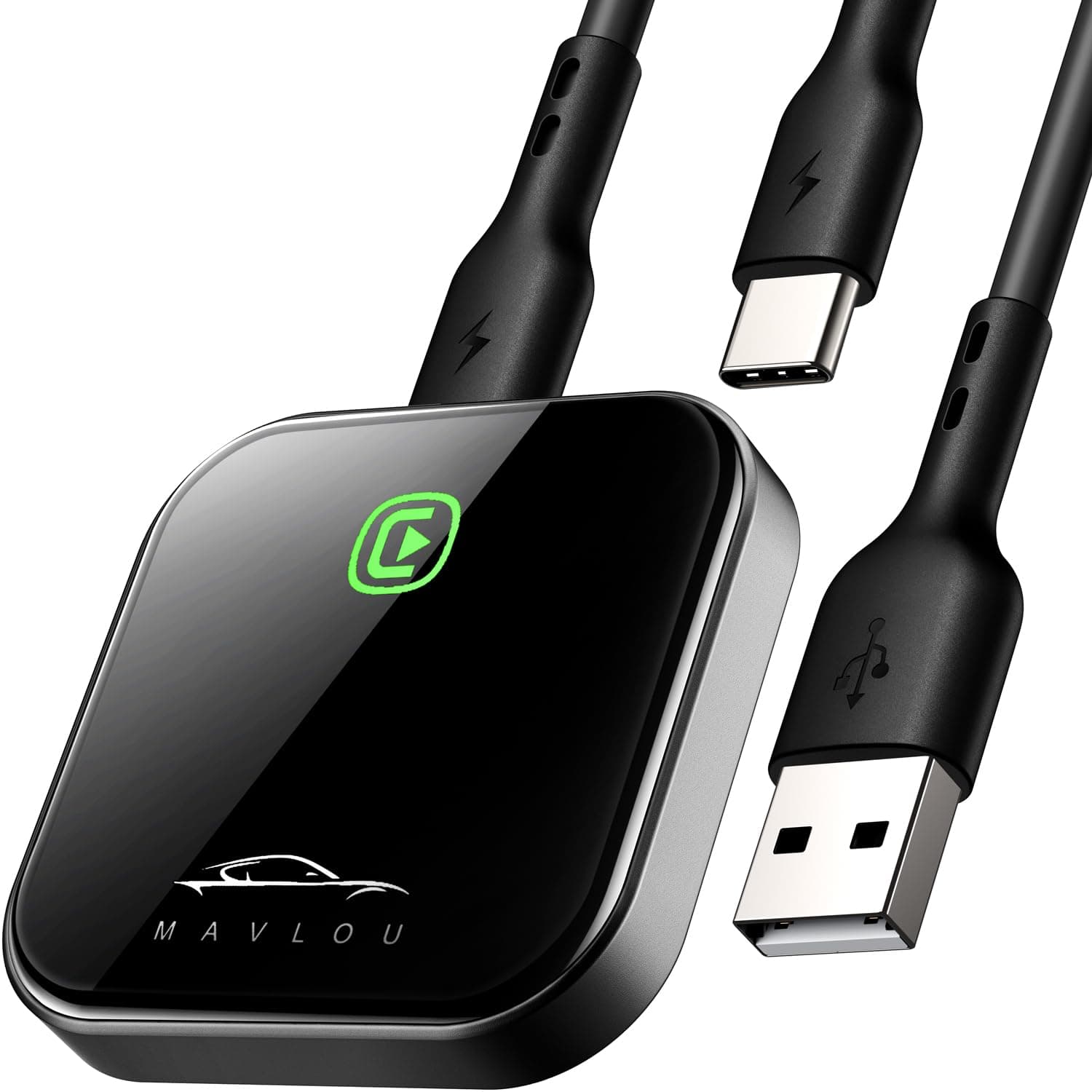 Mavlou Carplay Wireless Adapter for Apple, Stable Fast Connection Carplay Dongle, 2024 Latest Upgrade Wireless Carplay Adapter Plug & Play for Cars from 2017+ & iPhone iOS 10+