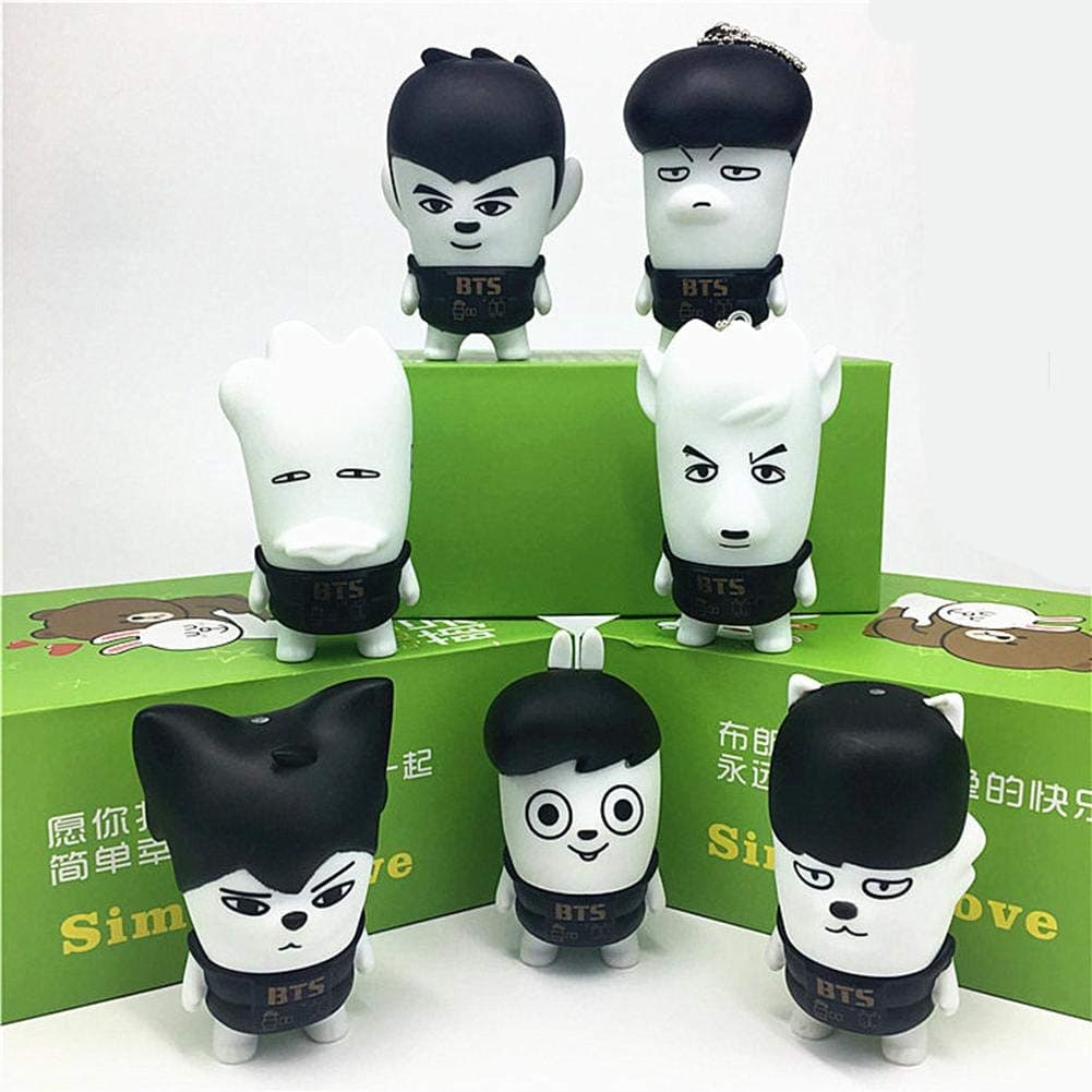 DJHFJ BTS Bangtan Boy BTS Decoration Rap Monster bts Jimin bts Jin bts Suga bts Jungkook bts Koya bts V bts J Hope Key hanging For BTS fans 1SET/7PCS