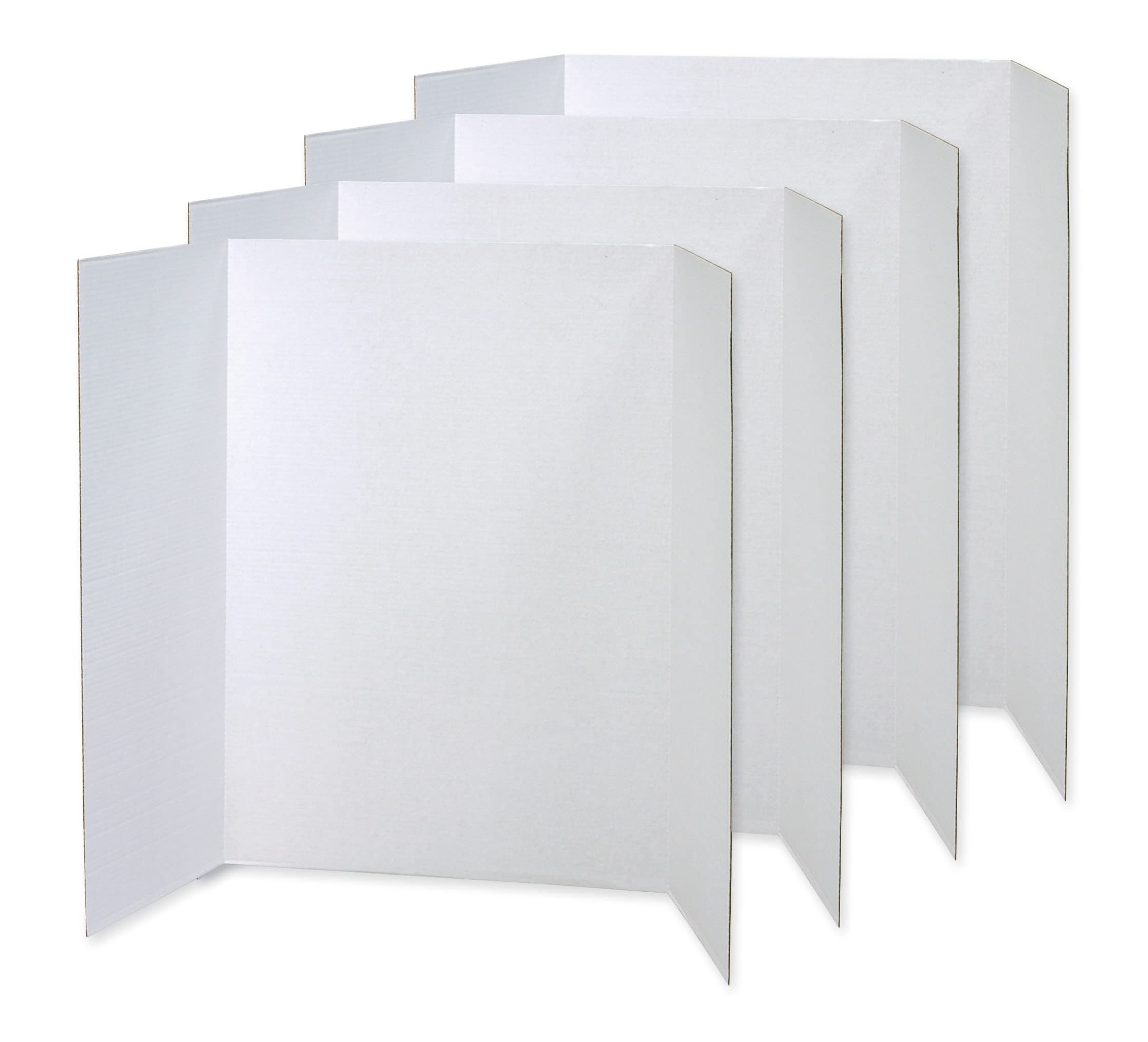 Presentation Boards, Single Wall, White, 48" x 36", 4 Count