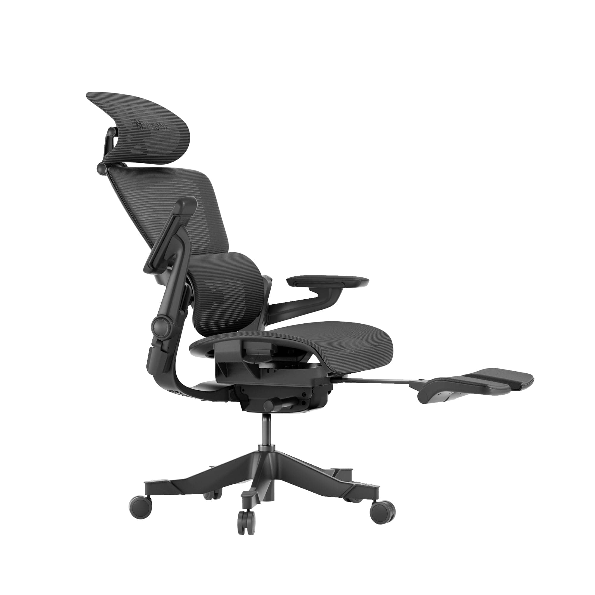 HINOMI H1 Pro V2 Ergonomic Office Chair with Footrest - Home Office Desk Chair with Lumbar Support, Mesh Office Chair with Foot Rest, Comfy Computer Chair with Back Support (Black, Large)
