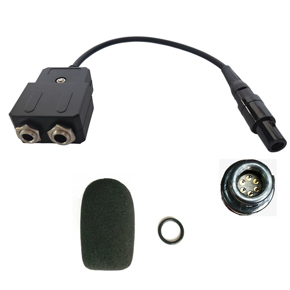 UFQ GA-L General Aviation GA Twin Plugs to Bose A20 Lemo 6 pin Connector Aviation Headset Adapter Free with Super high Density Sponge with O Ring which Suit for David Clark, Avcomm,ASA and ect on
