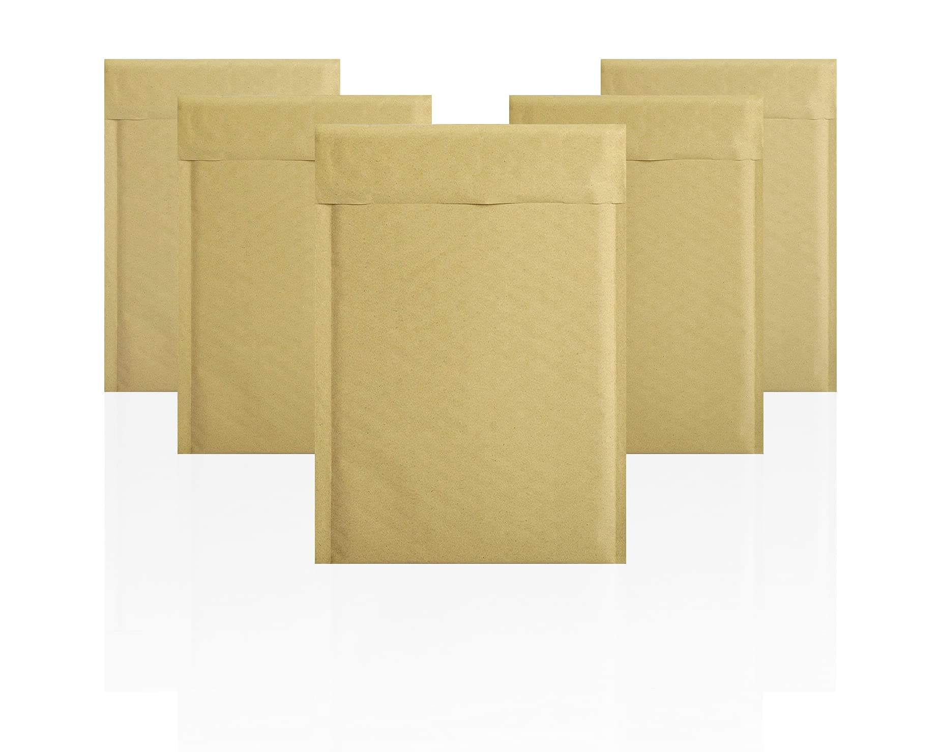 Amiff Natural Kraft Bubble mailers 4x7 Brown Padded envelopes 4 x 7. Pack of 20 Kraft Paper Cushion envelopes. Peel and Seal. Mailing, Shipping, Packing, Packaging.