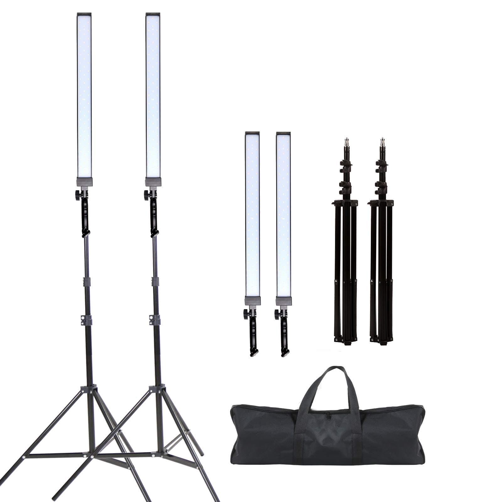 Photography Studio LED Lighting Kit Adjustable Light Professional Electrical Lights with Light Stand Tripod Photographic Video Capture Portraits
