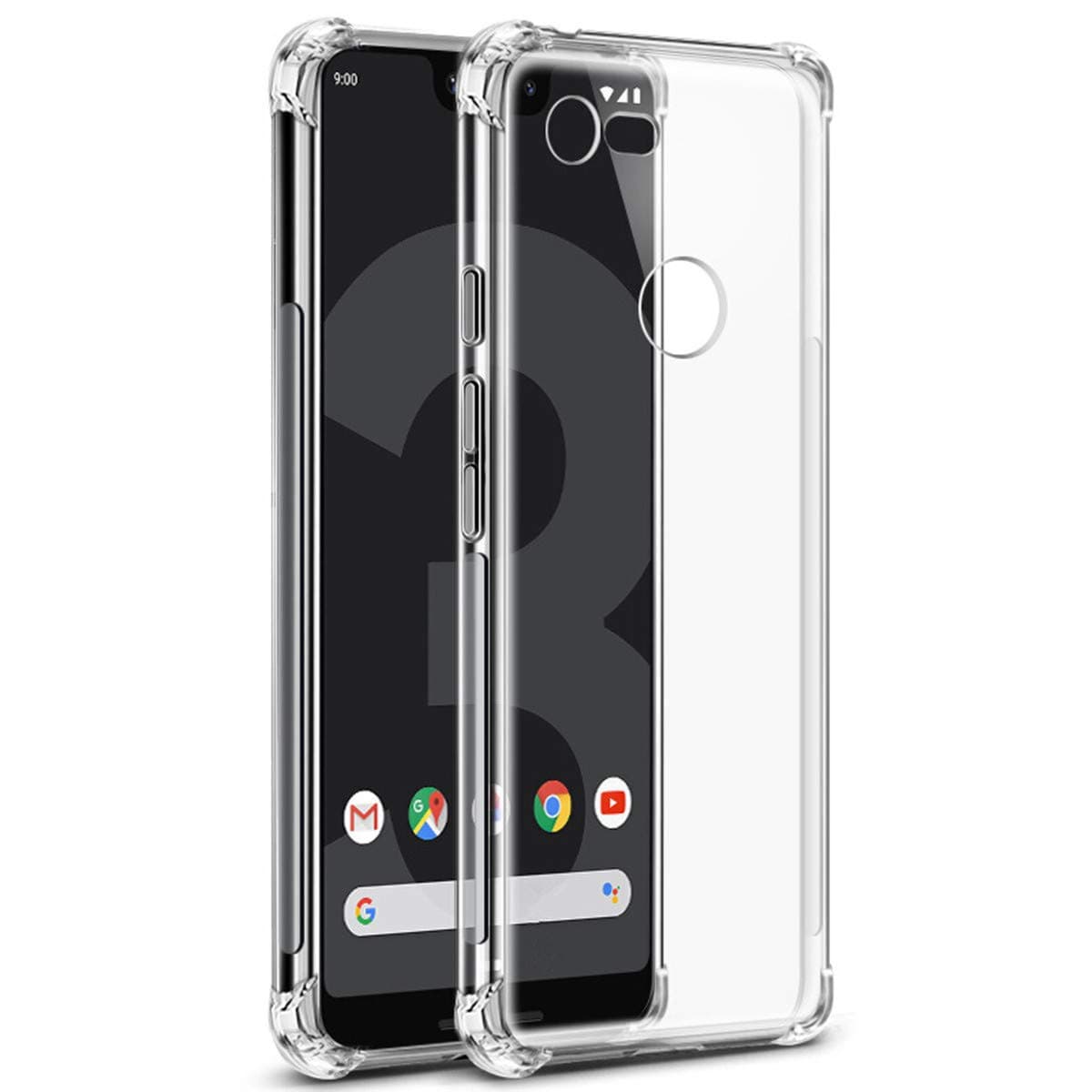 iCoverCase Compatible with Google Pixel 3 XL Case Clear, Crystal Clear Soft TPU Shock Absorption Bumper Slim Thin Cover Case -Clear