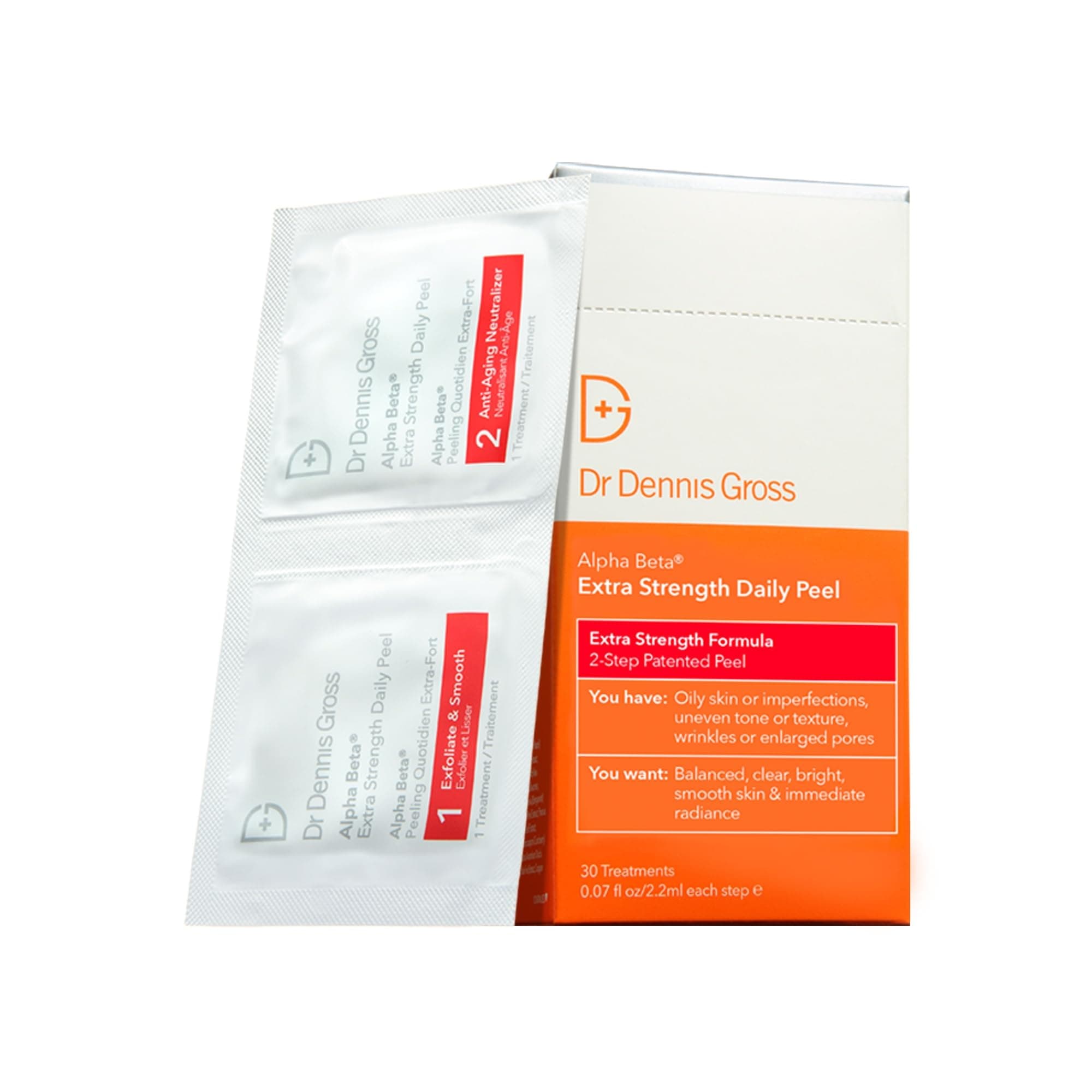 Skincare Alpha Beta Daily Face Peel, Extra Strength, Pack of 30