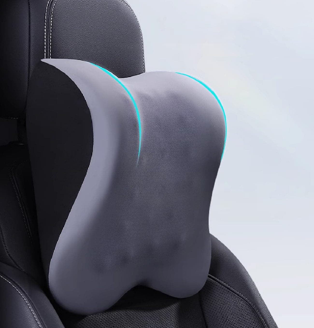 ANTETOKO Car Pillow for Neck Pain Relief and Cervical Support,Pure Memory Foam Car Neck Pillow for Car Seat with Adjustable Strap and Washable Cover,Car Headrest Pillow for Ergonomic Design