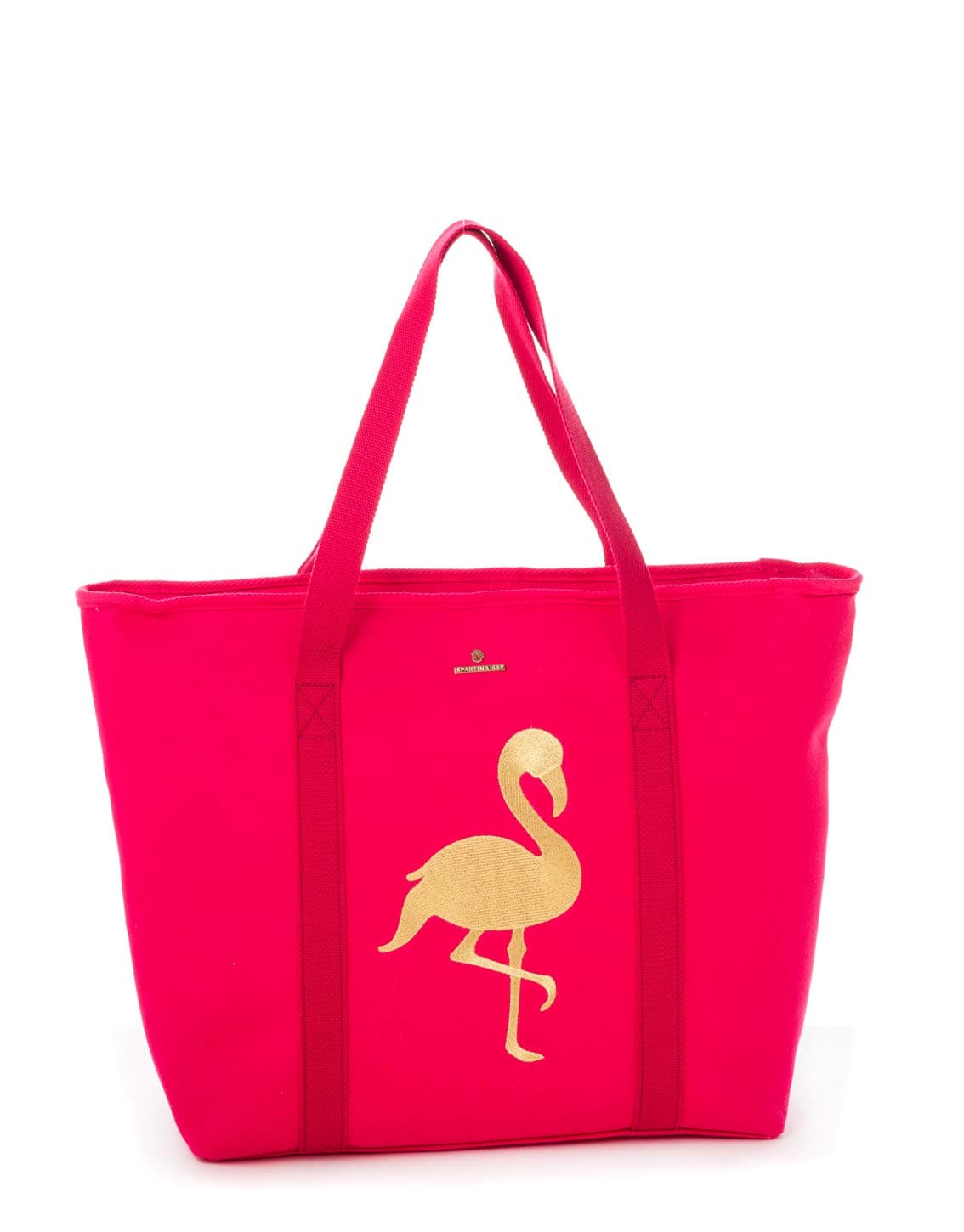 Spartina 449 - Embroidered Beach Tote - Insulated Cooler Bag With Linen Zipper Top and Shoulder Strap - Perfect Picnic Tote, Lunch or Shopping Bag - Take to the Beach, Market, and More - 17" x 16"