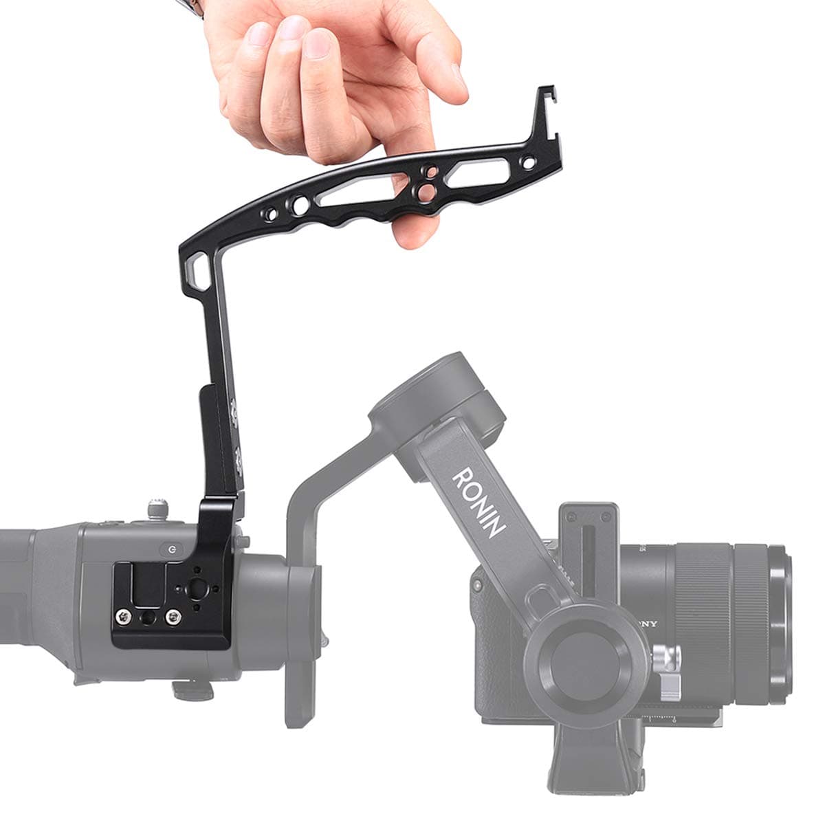 Ronin SC Handle Grip Aluminum Alloy Handy Mounting Rig Handheld Camera Stabilizer Accessories Extension Handle connect LED light/Monitor/Mic for DJI RONIN SC Gimbal DH12