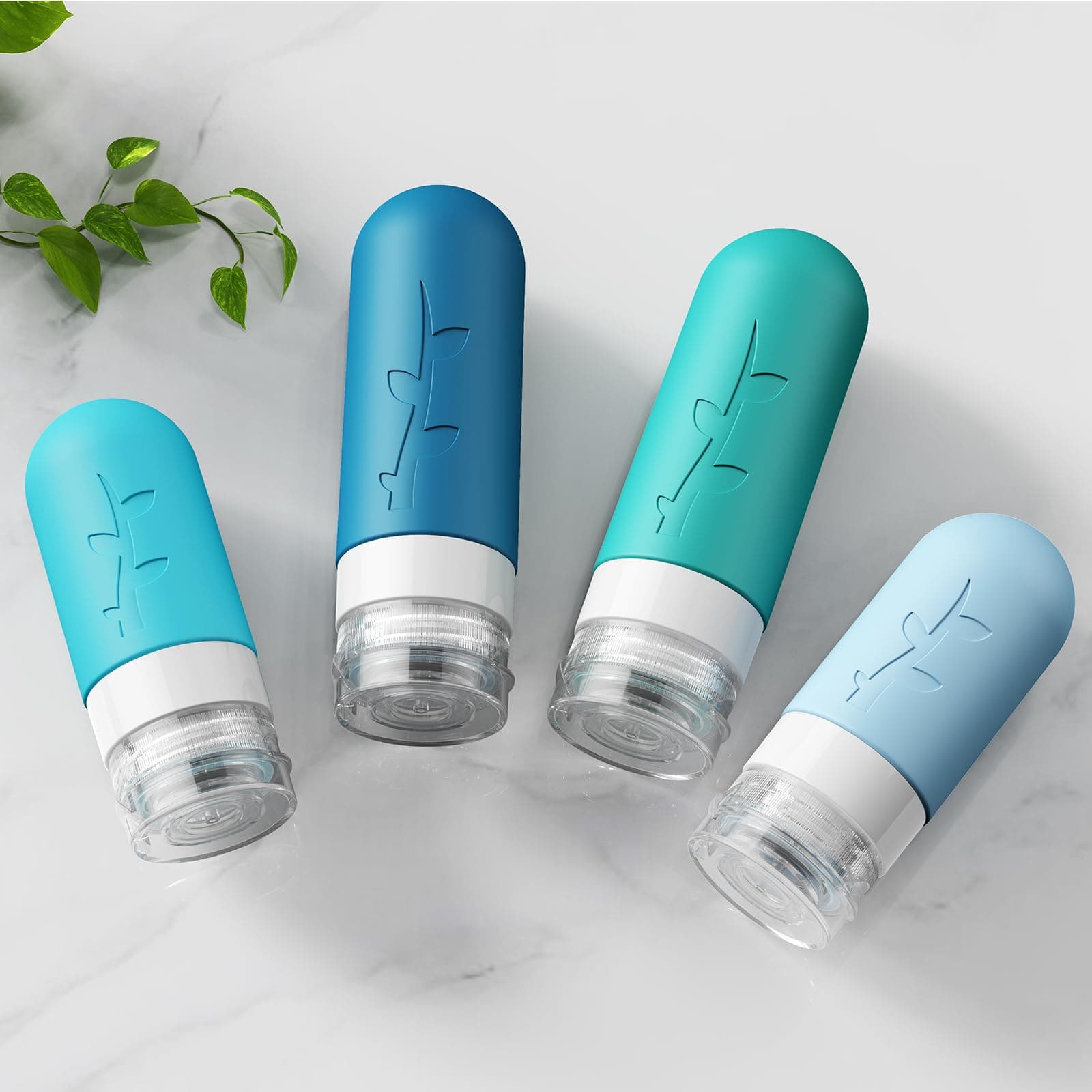 18pack Travel Bottles for Toiletries,TSA Approved Silicone Travel Containers jar for Toiletries,Leak Proof Refillable Liqus Shampoo And Conditioner Travel Essentials toiletry Bottles