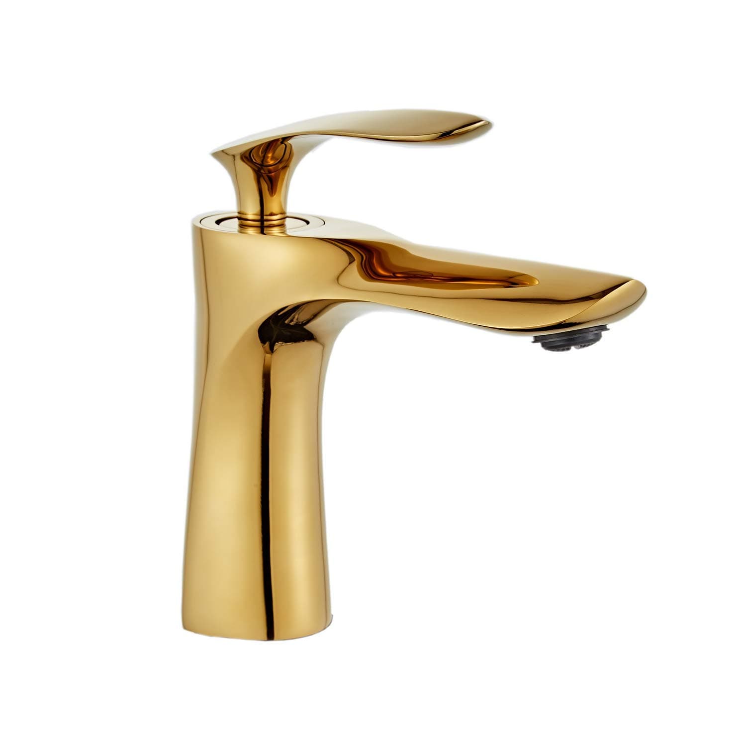 Bathroom Basin Tap Single Handle Gold Chrome Finish 1 Hole Mount Vanity Mixer Lavatory Leekayer