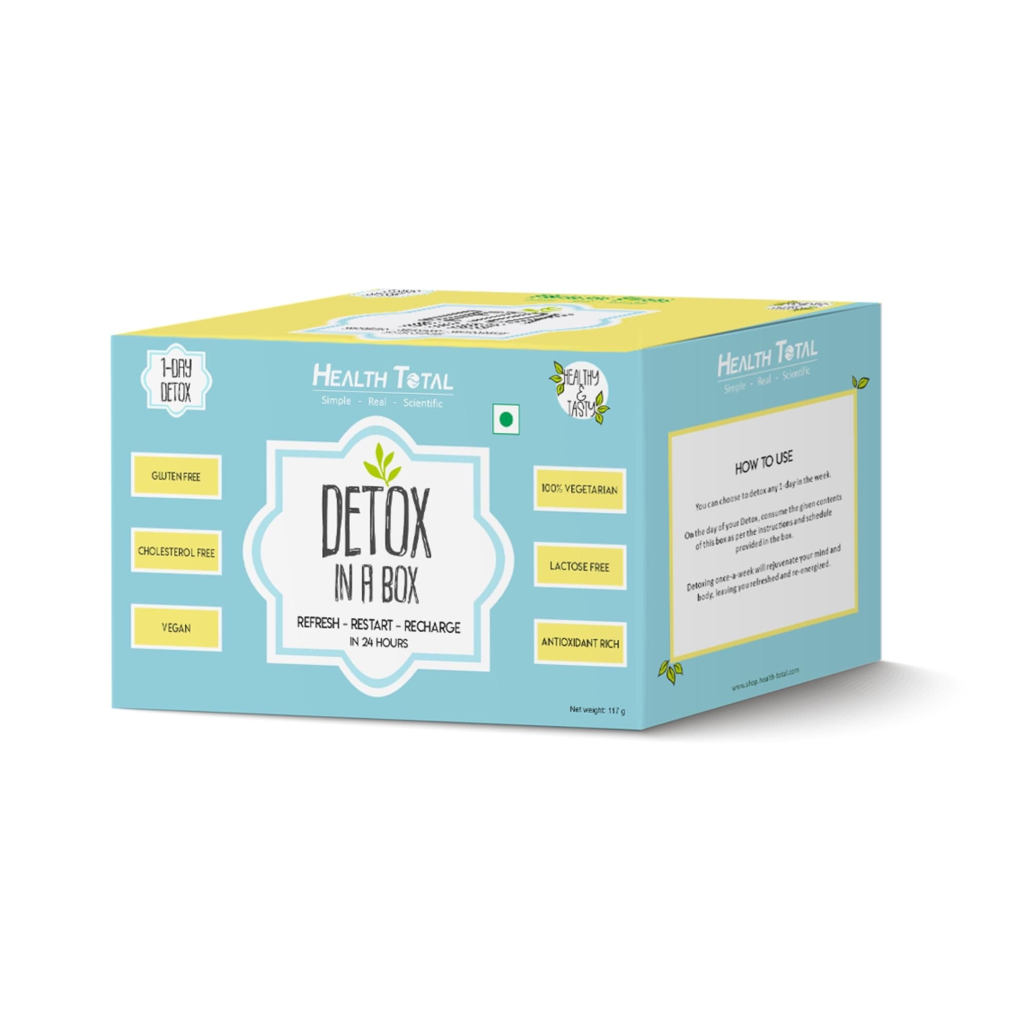 1-Day Detox in a Box – Refresh, Restart & Recharge | Natural Detox Cleanse with 12+ Superfoods | Boost Energy, Improve Digestion, Enhance Skin Glow | Easy 1-Day Cleanse for Detox & Wellness
