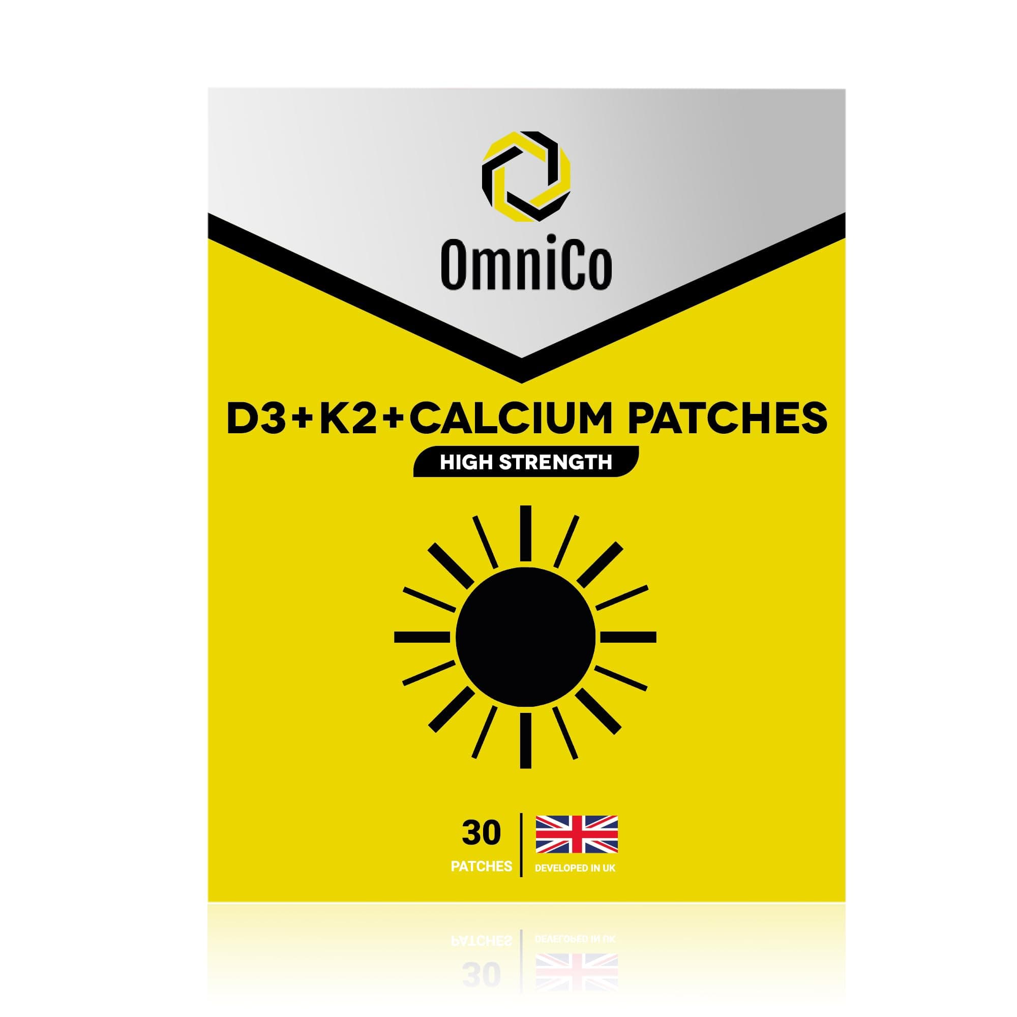 OmniCo - D3 + K2 + Calcium Patches – 30 Pack