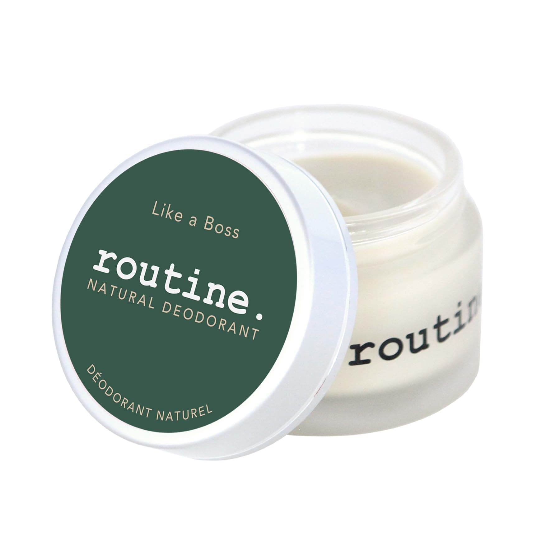 Routine. Natural and Aluminum Free Deodorant (2 Fluid Oz.) for Women and Men | Like a Boss | Rose Geranium, Mandarin and Bergamot (Cream Jar Formula)