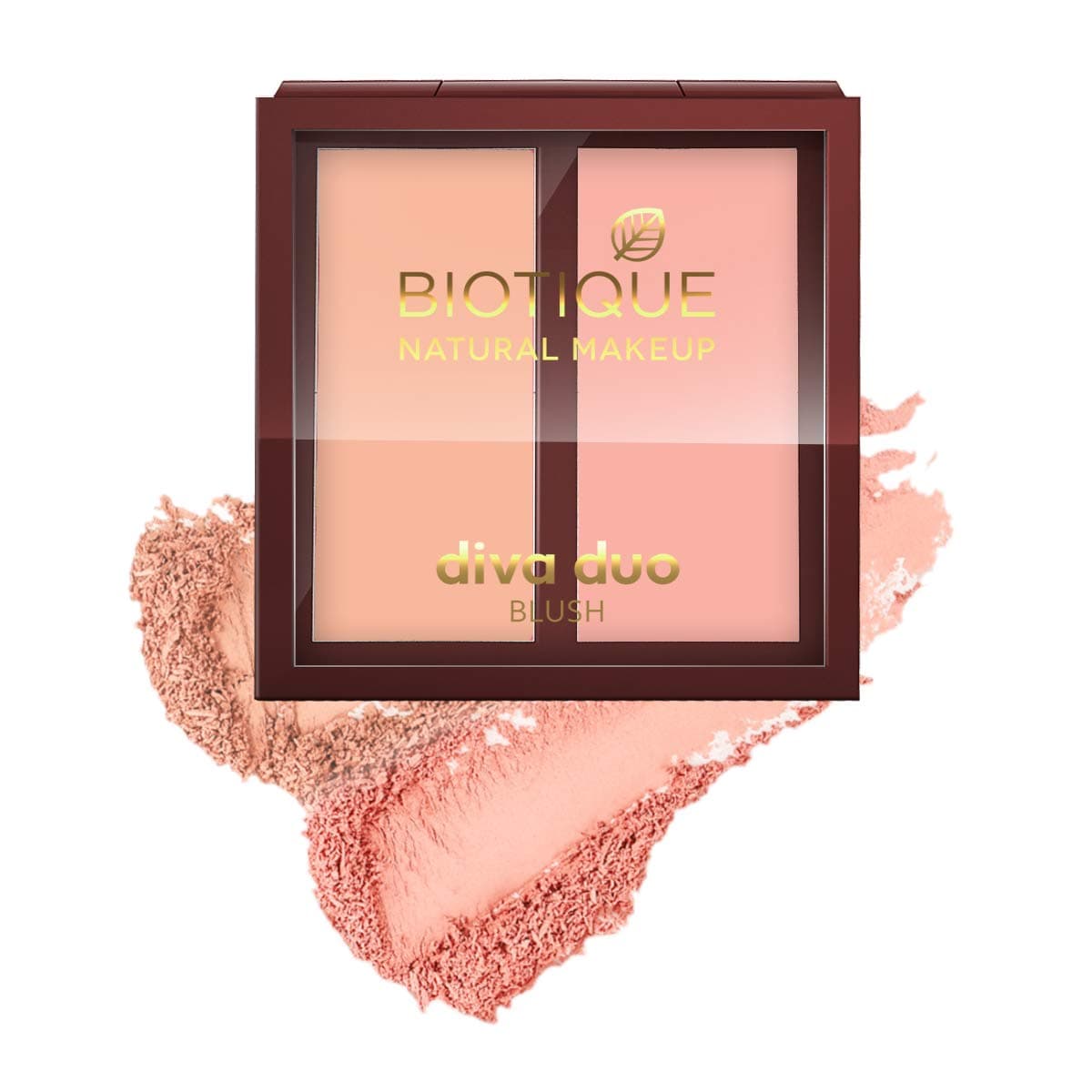 Biotique Natural Makeup Diva Duo Blush, Pastel N Peach, 9g