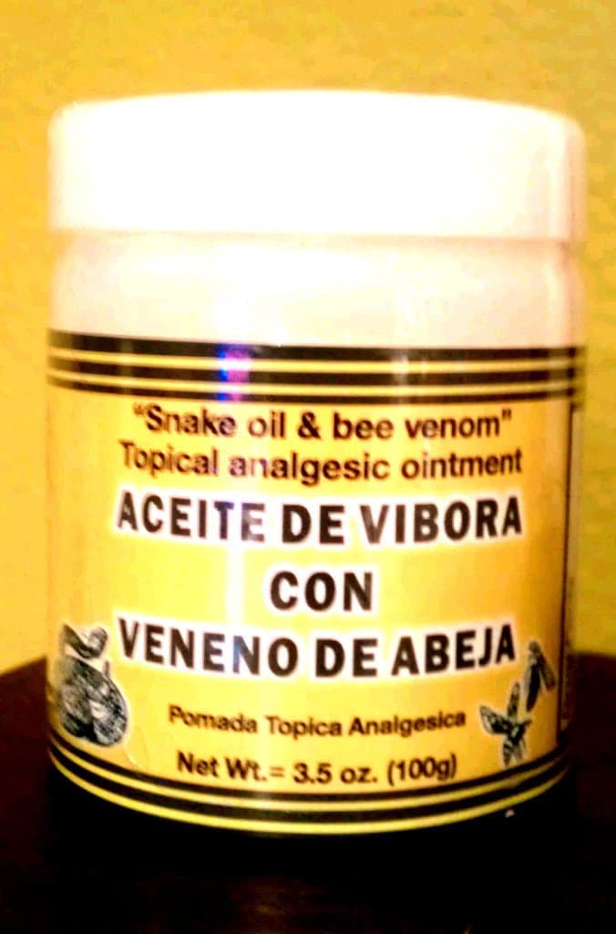Pomada De Aceite De Vibora Con Veneno De Abeja 3.5 oz.