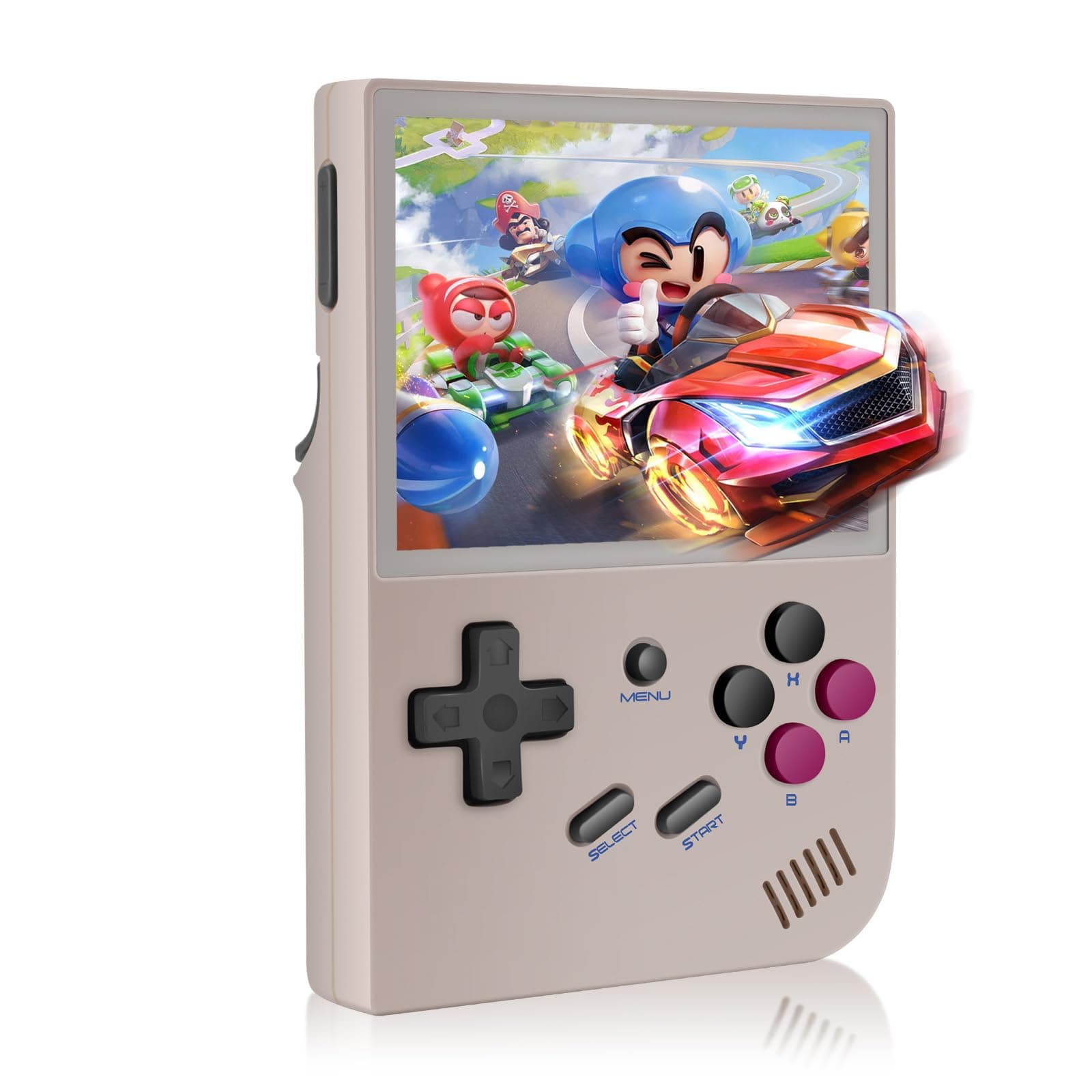 Anbernic RG35XX Handheld Game Console Retro Games Consoles with 3.5 Inch IPS Screen 64G TF Card 5474 Classic Games 2100mAh Battery Support Linux and Garlic Dual Stylem, HDMI and TV Output Gray
