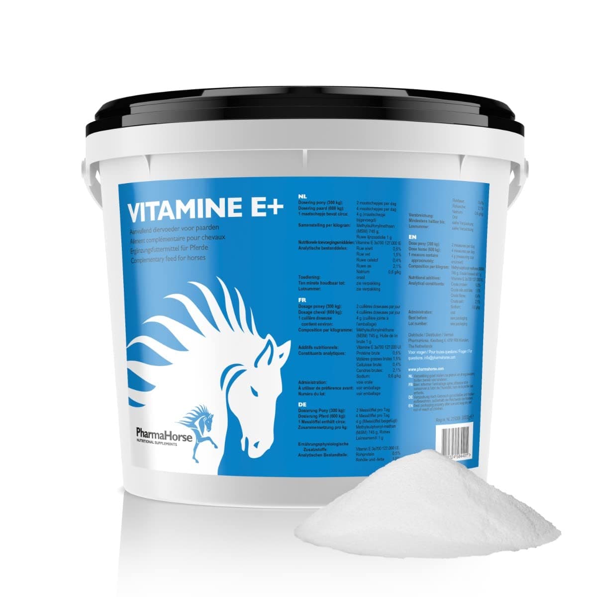 PharmaHorse Vitamin E+ | Protect healthy body cells | 100% Doping-free | Powerful Dosage | 3000 Grams