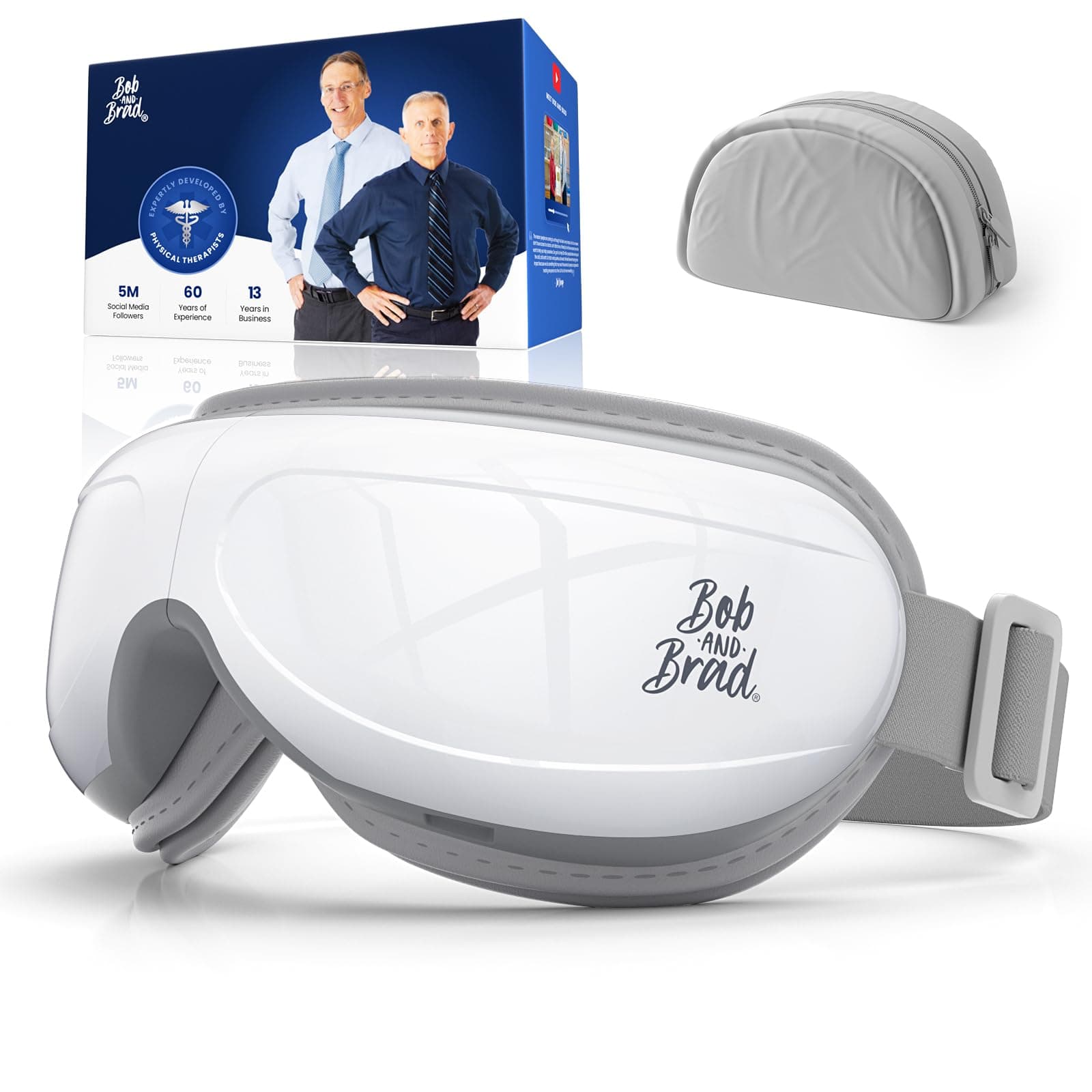 BOB AND BRAD Eye Massager FSA Eligible/HSA Eligible, EyeOasis 2 Heated Eye Mask for Migraines with Music, Smart Migraine Massager Warm Compress Therapy for Migraines, Dry Eyes, and Eye Strain Relief