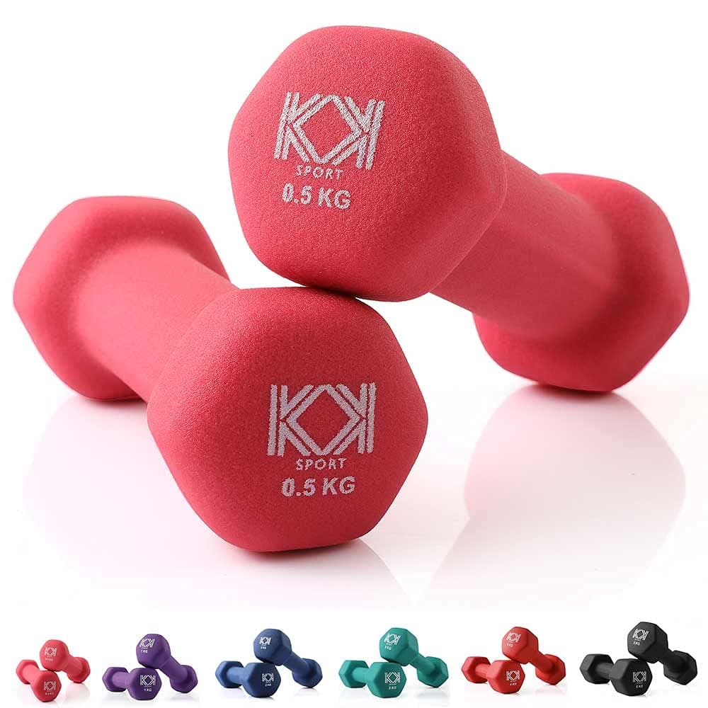 KK Neoprene Dumbbells for Home, and Gym- Hand Weights Dumbbells for Exercise, Fitness, Training, and Weight Lifting
