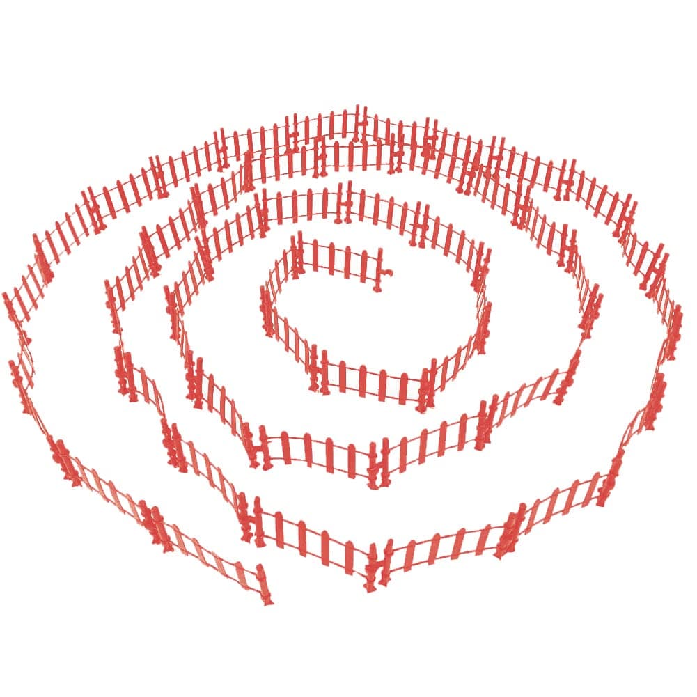 50PCS Toys Fence Horse Corral Fencing Accessories Playset, Mini Plastic Garden Fence Toys Farm Animals Horses Figurines, Fence Panels, Cake Toppers for Kids (S)