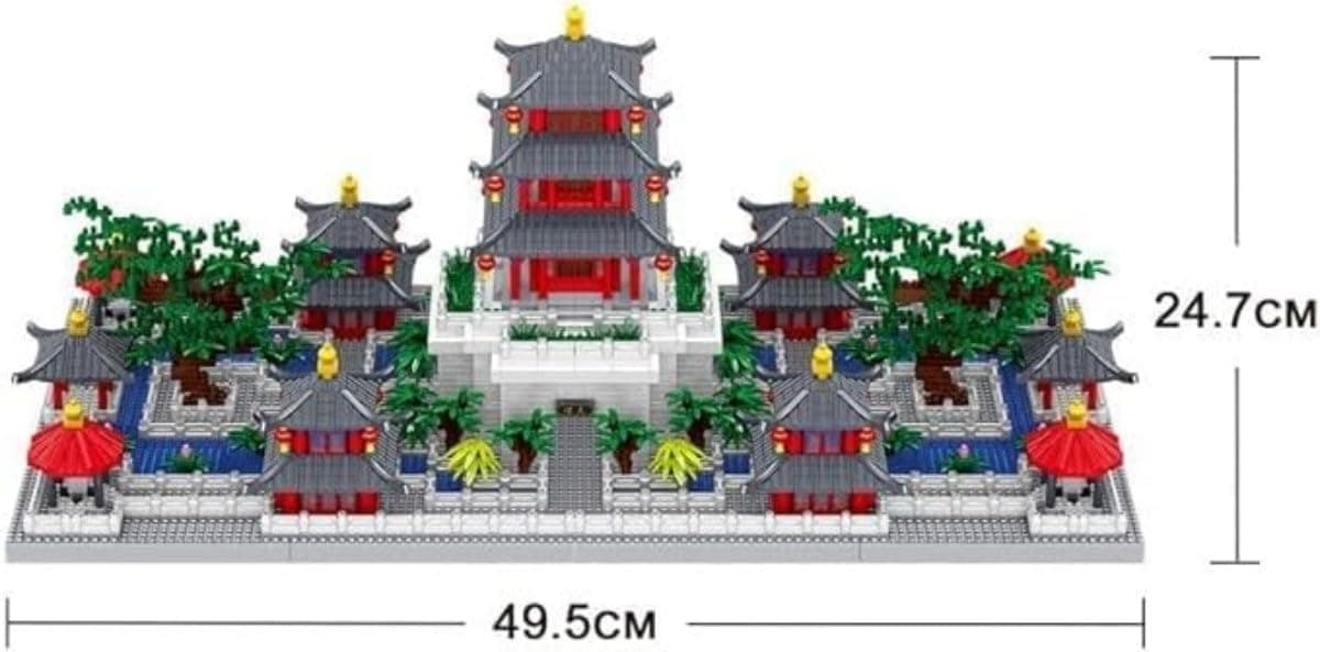 Dali Antike Stadt Micro Blocks Set, 4403PCS Chinese Ancient Famous Architecture Mini Blocks Kits, Creative Micro DIY Bricks Toys Gifts for Adults and 16+Teens
