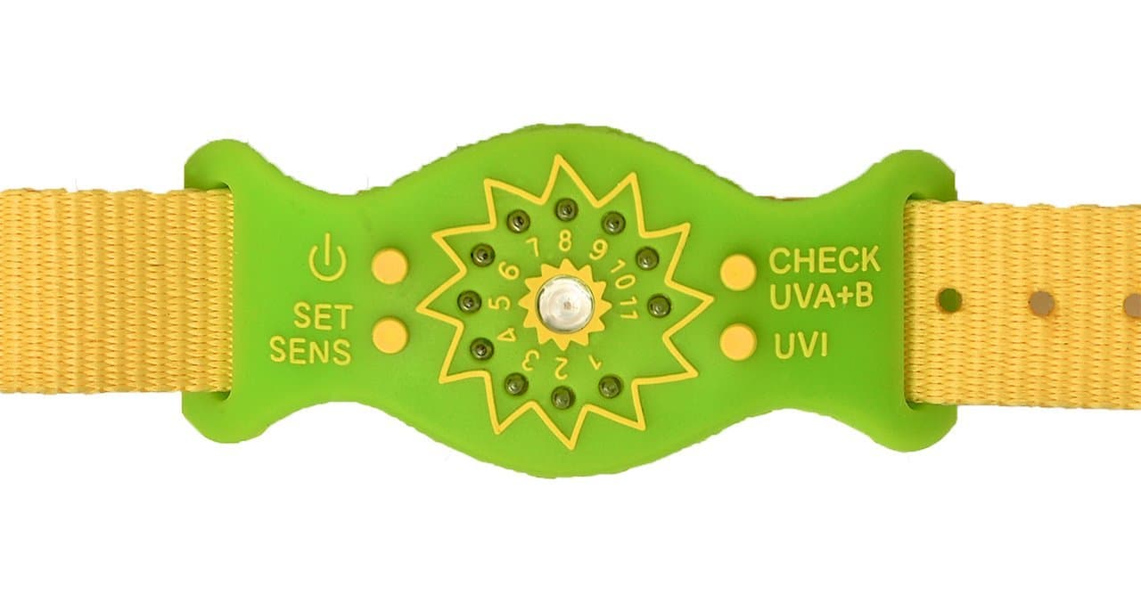 Sunflower Knitted Bracelet With UV Light Spring Green