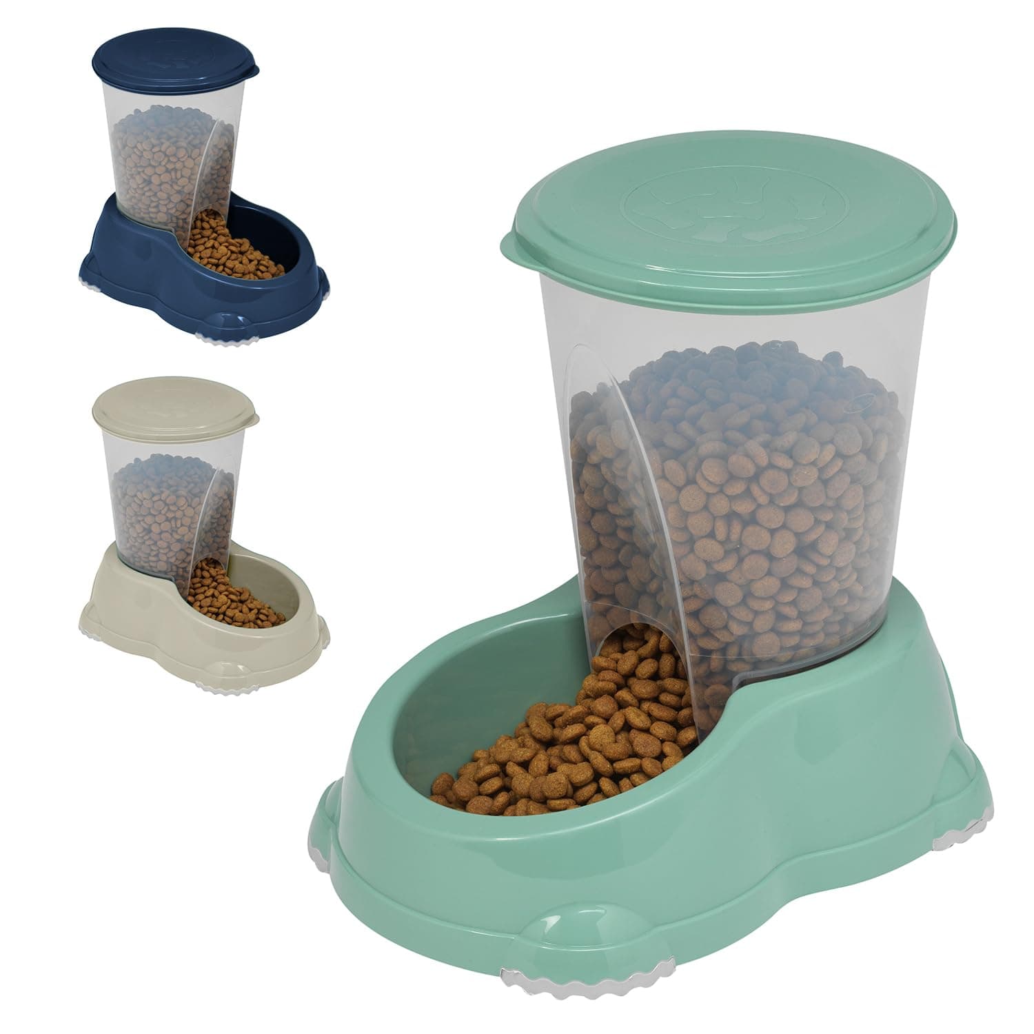 Smarty Snacker Bowl 1.5L Automatic Gravity Dry Food Dispenser Snacks Dog Rabbit Small Animal Premium Pet Supplies Kittens Healthy Feeder Green