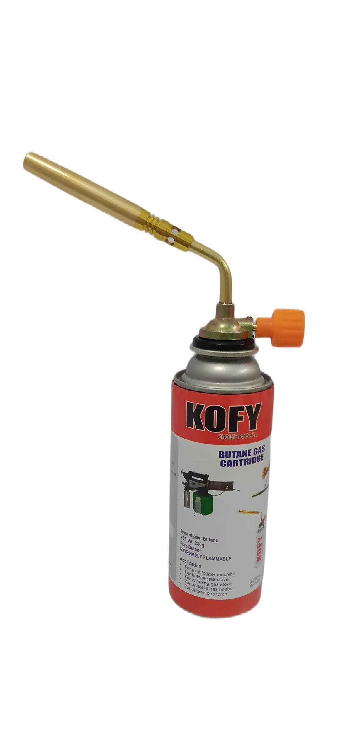 Kofy Gas Can Butane/LPG Single Nozzle With 1Pc Torch Gun + Butane Can 500ML