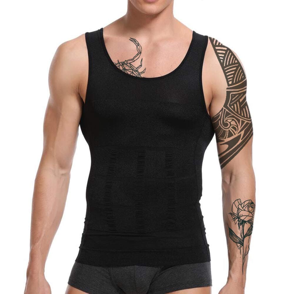– Men Body Slimming Tummy Shaper Belly Underwear Shapewear Waist Girdle Shirt