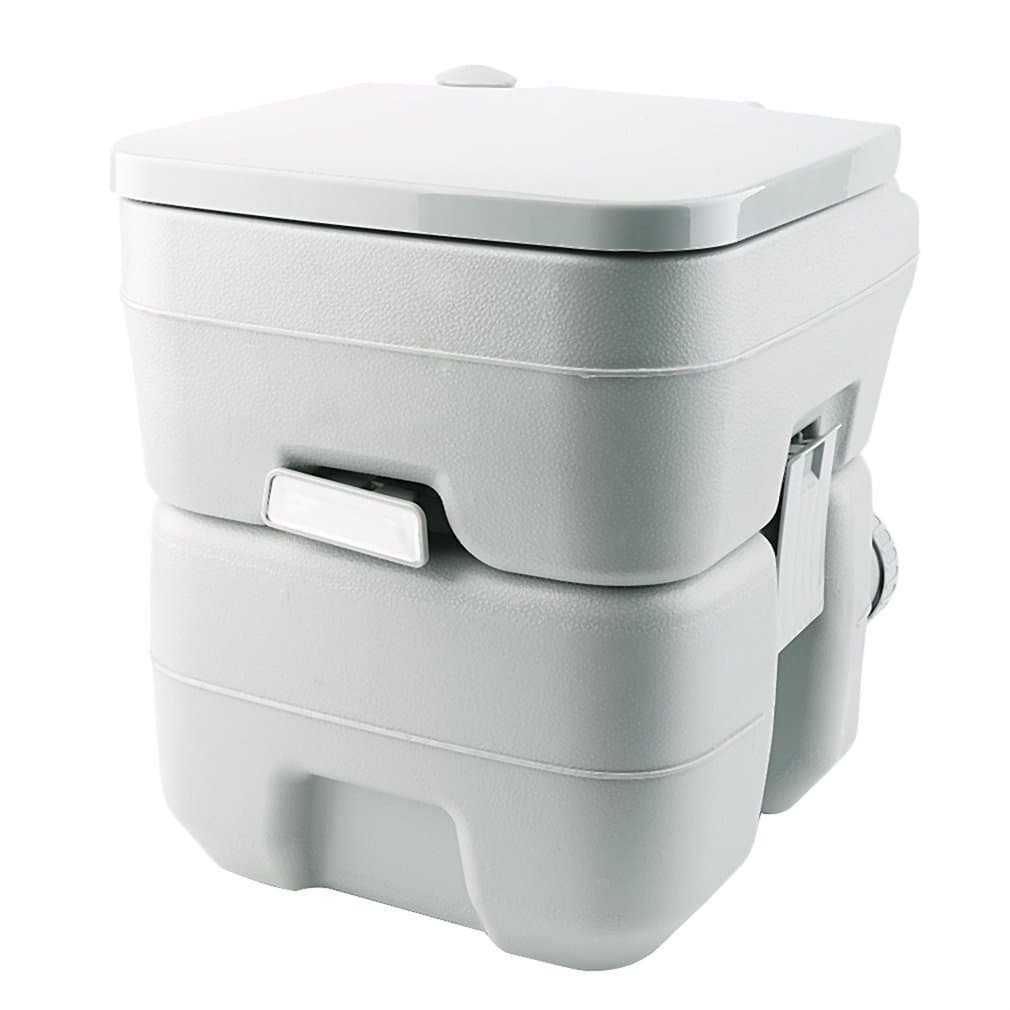 20L Square Flushing Potty Portable Toilet Chemical Loo with Double-Sealed Drain Valve Protects for Outdoor Camping Climbing Traveling