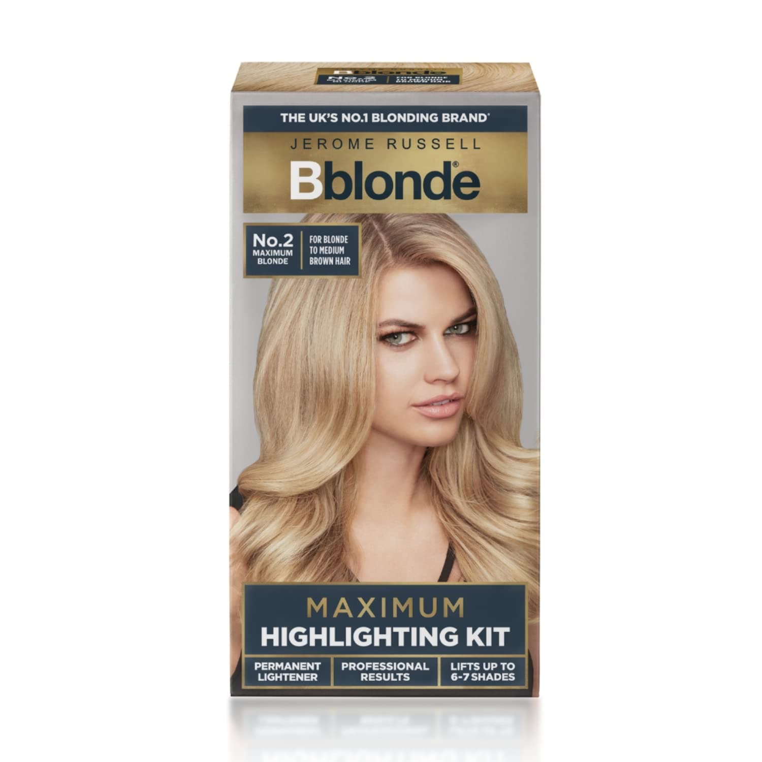 Bblonde Highlighting Kit, Permanent Lightener, Permanent Blonde Bleach Hair Dye, Professional Results, With Avocado Oil, Lifts 6-7 levels – Blonding Kit No 2