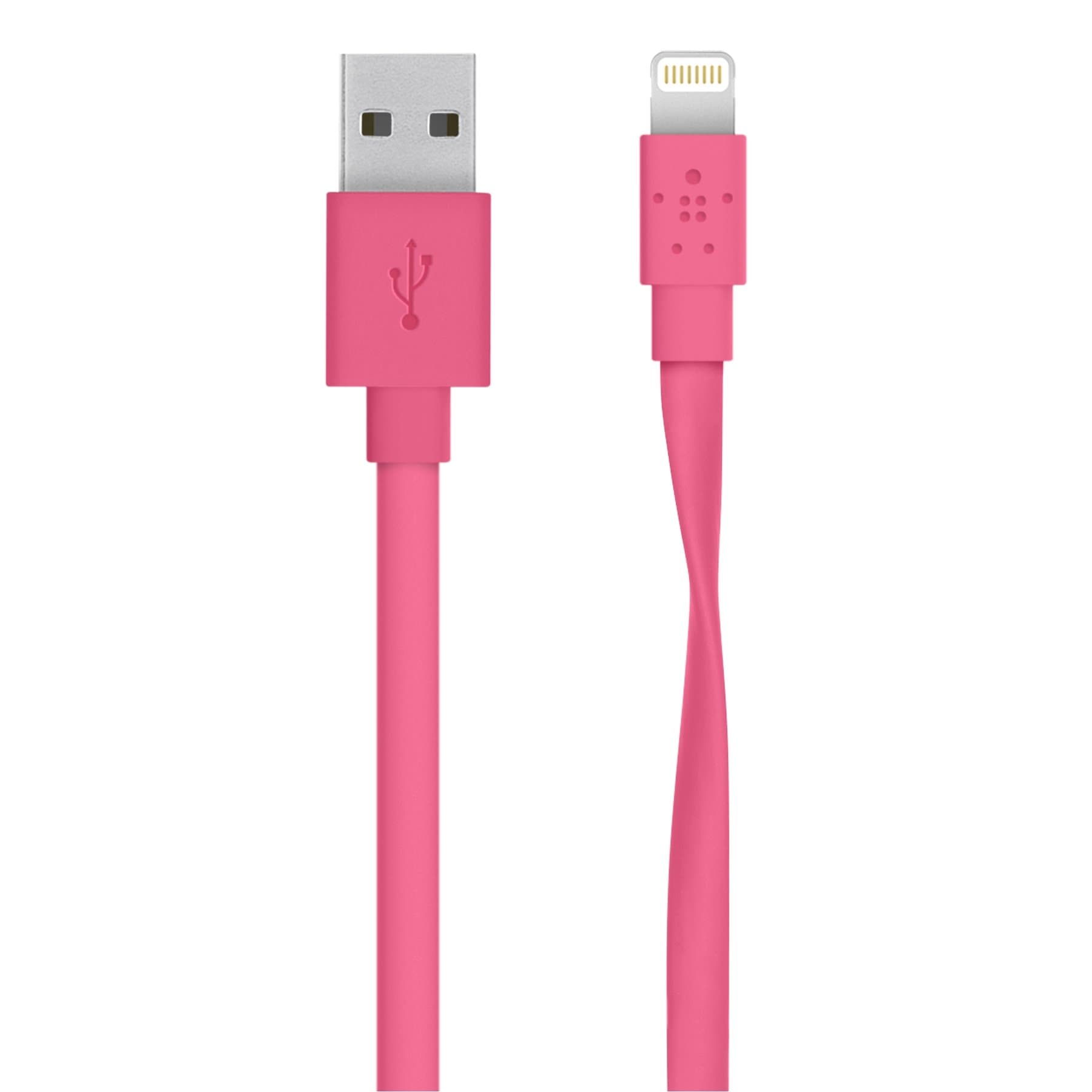 Belkin Apple Certified MIXIT 4-Foot Flat Lightning to USB Cable (Pink)