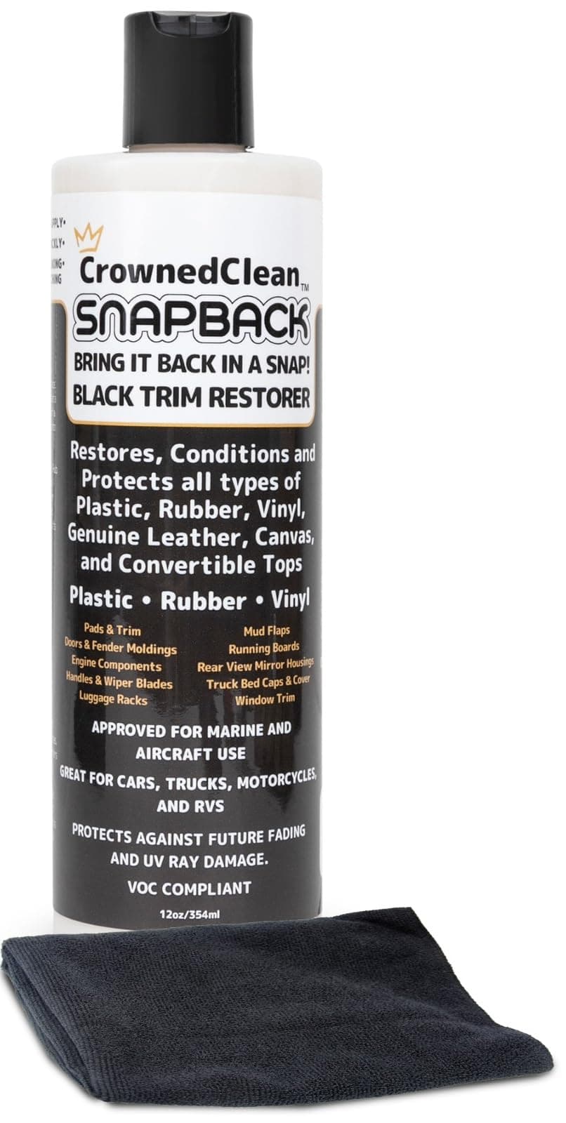 Solution Finish Black Plastic & Vinyl Plastic Trim Restorer - Car and Truck Polish - 12 oz