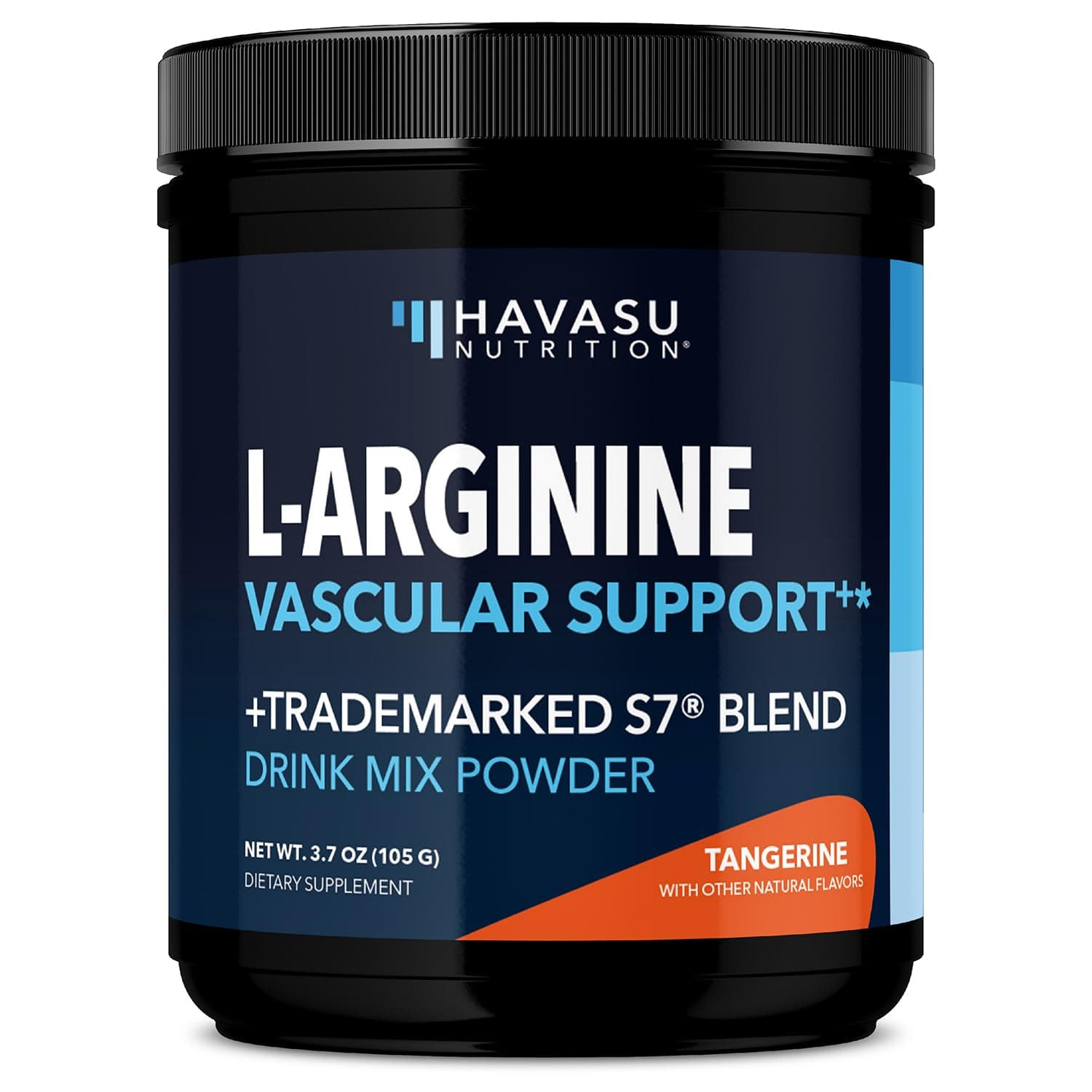 L Arginine Powder | L-Arginine L-Citrulline Organic Beet Root and S7 Plant-Based Ingredients for Pre Workout and Post Workout | Nitric Oxide Supplements for Men & Women | Tangerine L-Arginine Powder