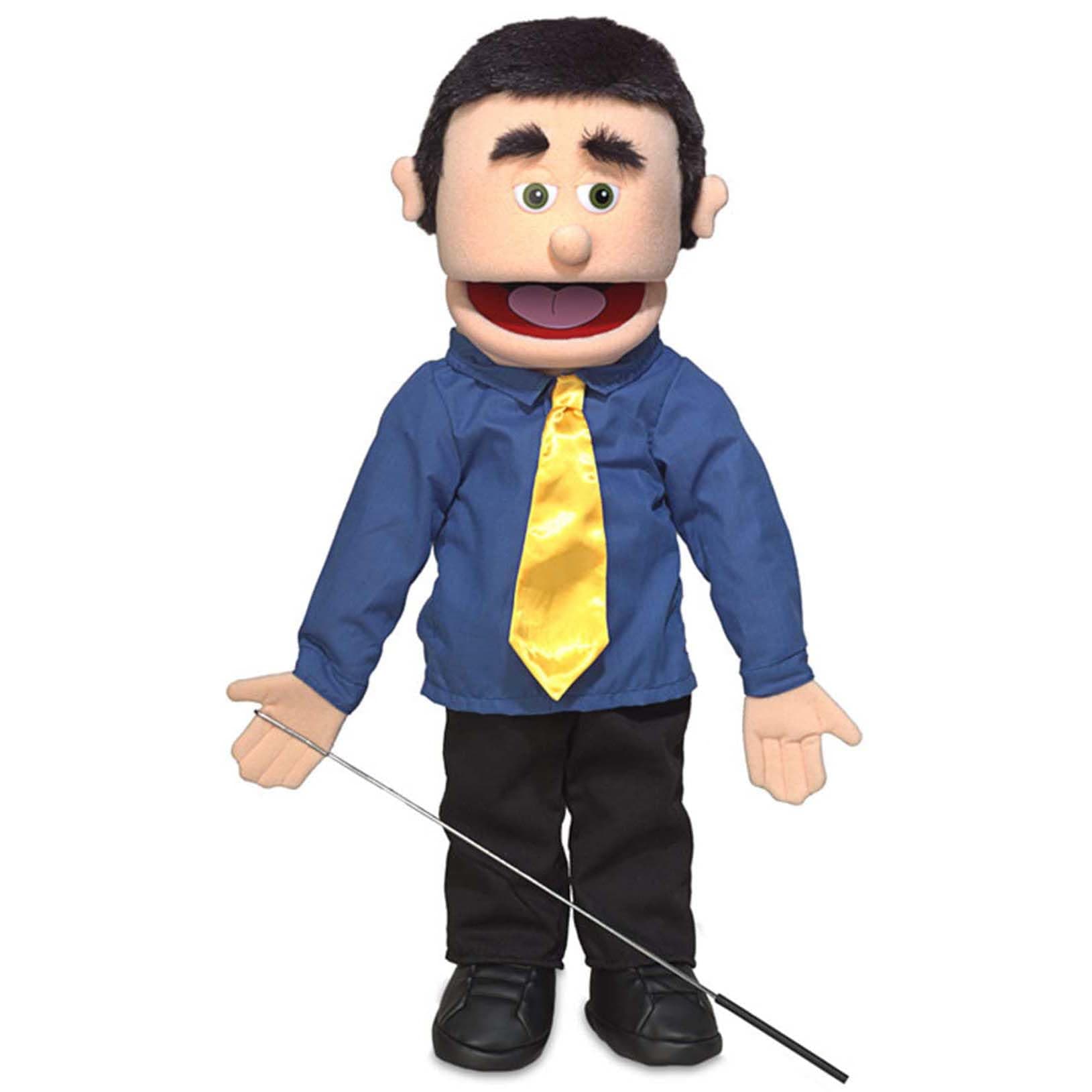 George, Peach Dad/Businessman, Full Body, Ventriloquist Style Puppet, 65cm