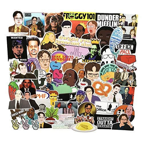 The Office Sticker Pack of 62 Stickers - The Office Stickers for Laptops, Dunder Mifflin Stickers, The Office Laptop Stickers, Funny Stickers for Laptops, Computers, Hydro Flasks, Water Bottles