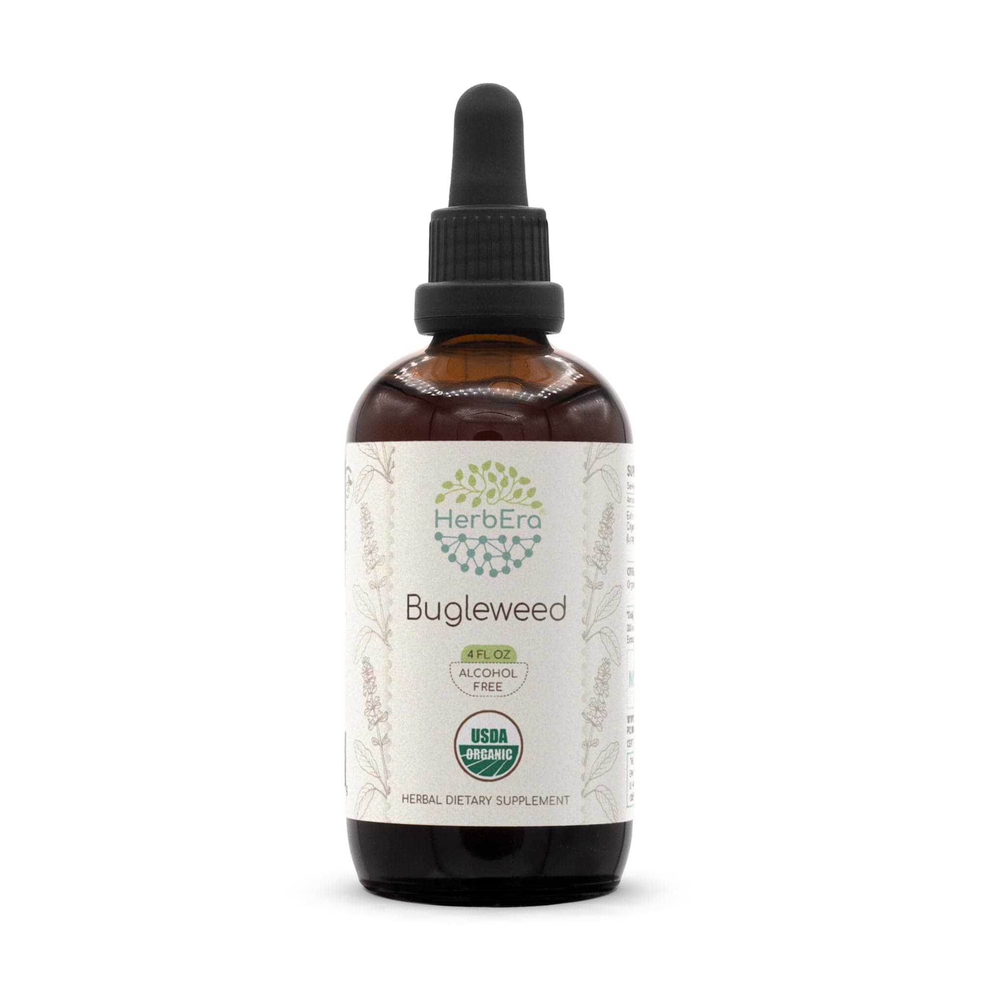 Bugleweed B120 USDA Organic Tincture | Alcohol-Free Extract, High-Potency Herbal Drops, Respiratory System | Certified Organic Bugleweed (Ze LAN, Lycopus Virginicus) Dried Herb 4 fl oz