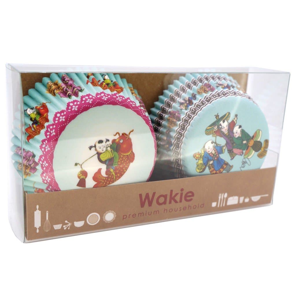 Colorful "Classical Chinese Painting Style - Children Playing" Cupcake Paper Baking Cup Liners Wrappers, Standard Size, Pack of 50pcs