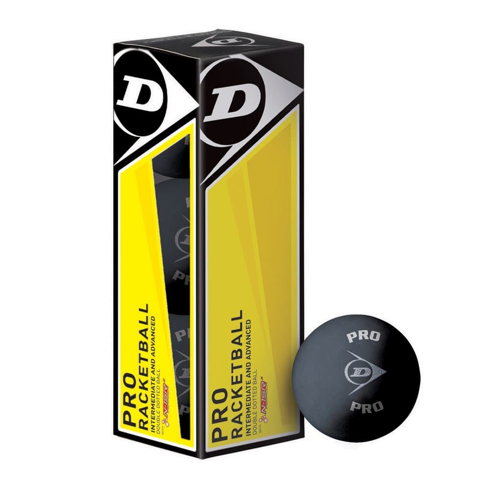 Dunlop Sports Pro Squash 57/Racketball Balls (3 Balls)