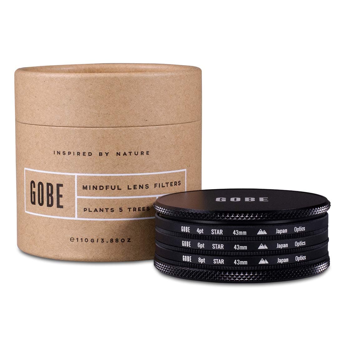 Gobe 43mm Star Filter Kit: 4 Points, 6 Points, 8 Points (2Peak)