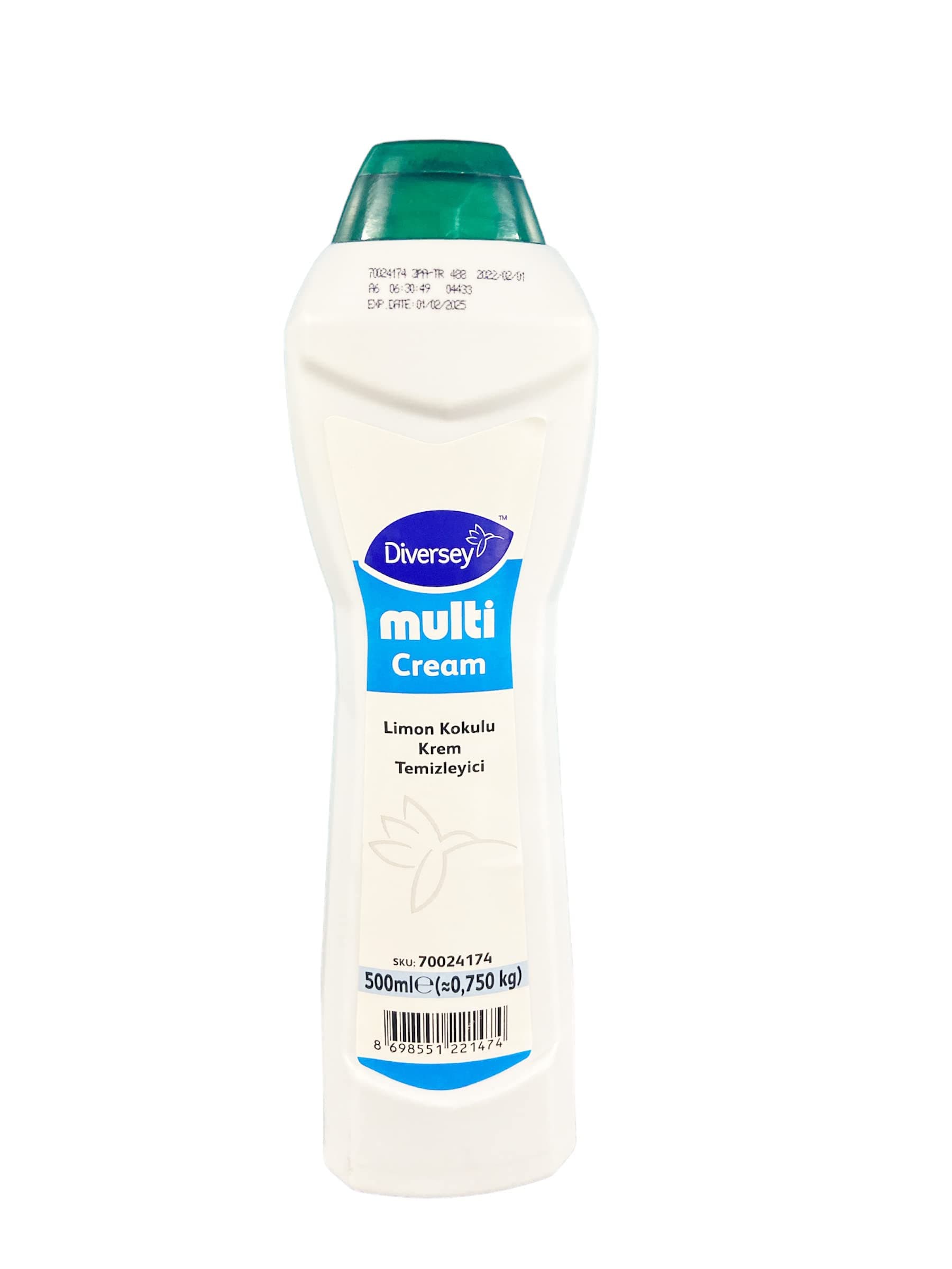 Multi Cream - Non-Abrasive Stain Removal for Washroom, Sink, Tub, Tiles and Stainless Steel Surfaces | Lemon Fragrance | 500 ml