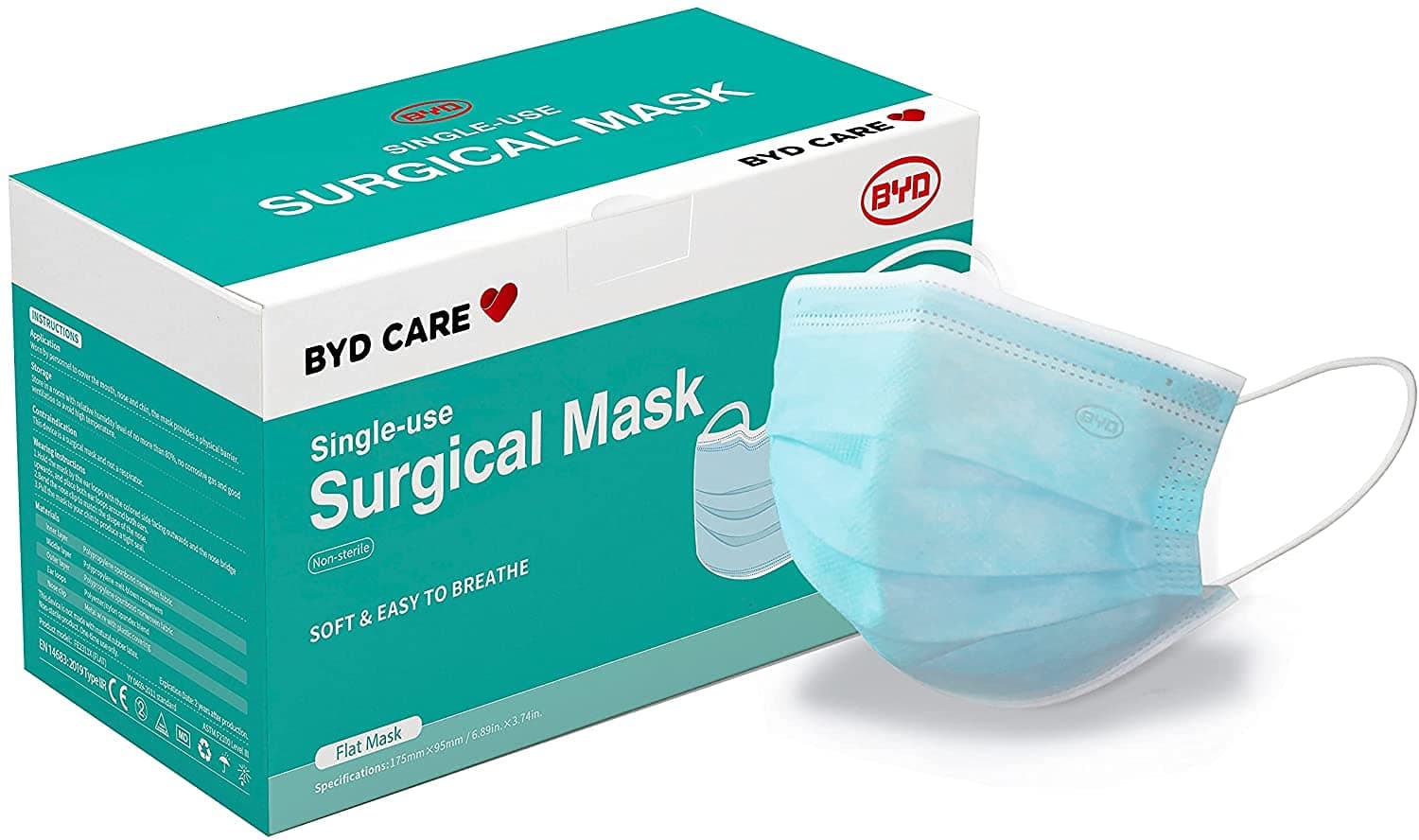 Single Use Disposable 3-Ply Mask, ASTM Level 3, Daily protection for men and women for Home, Office, School, Restaurants, Gyms, Outdoor and Indoor, Box of 50 PCs