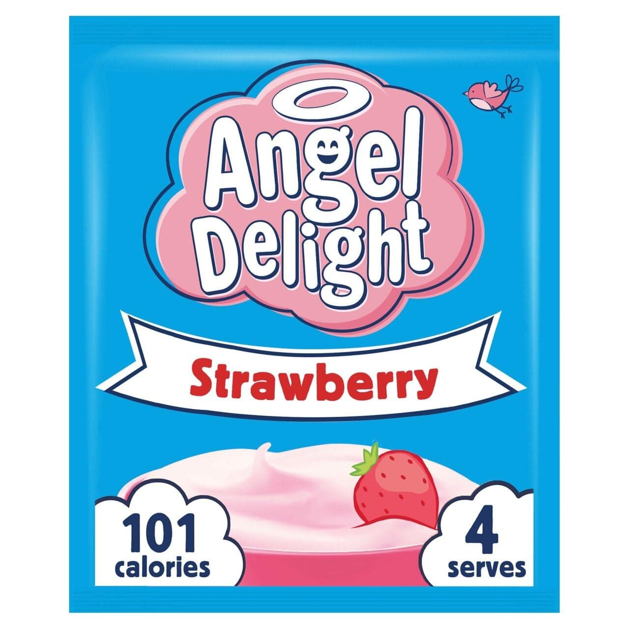 Strawberry Flavour Instant Dessert Mix, 59 g Sachet (Pack of 1), White