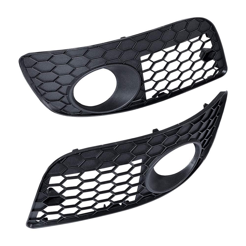 AstraDepot Compatible with 2006 2007 2008 2009 Volkswagen MK5 Jetta/GLI/GTI Honeycomb Hex Mesh Fog Light Open Vent Grille Intake (Pair)
