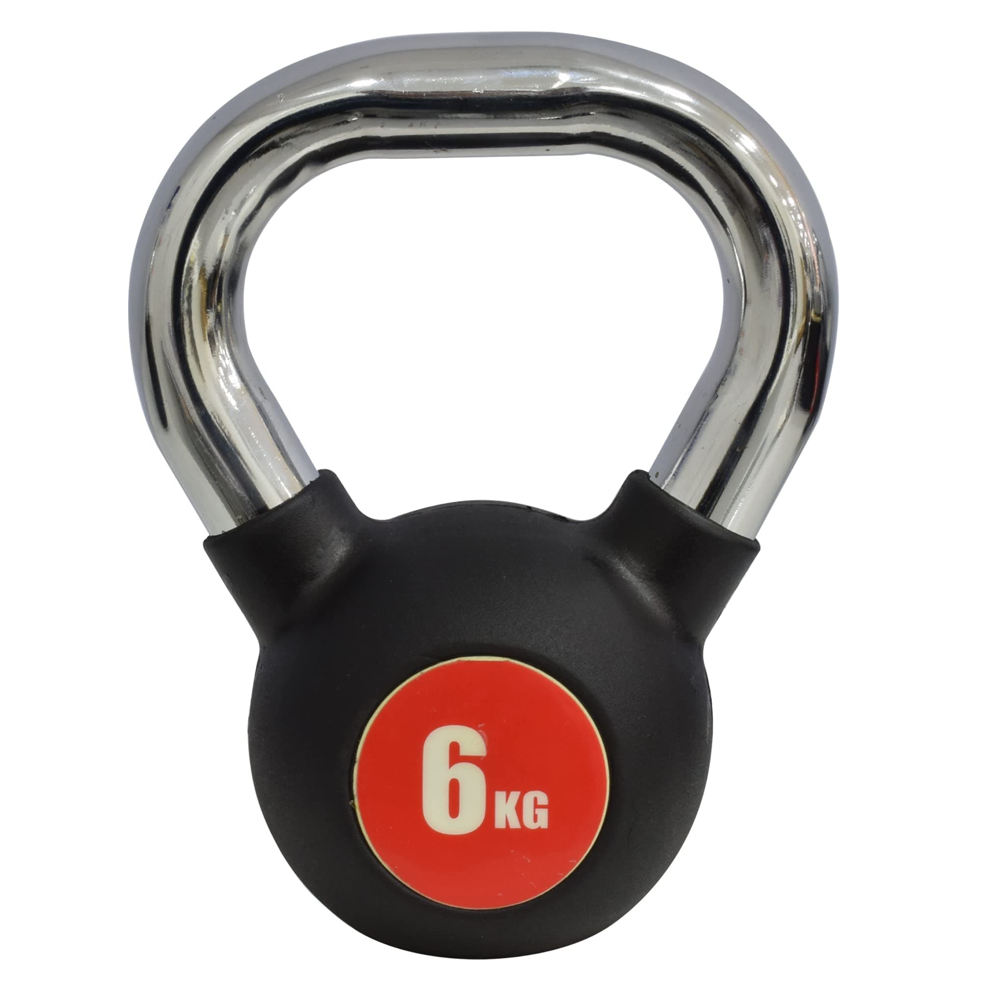 SKY LAND Kettlebell Rubber Coated Cast Iron Kettle dumbbell with Chrome Handle Kettlebell Weight For Strength And Weight Training – Exercise Kettlebell For Whole Body Workout-EM-9267-6