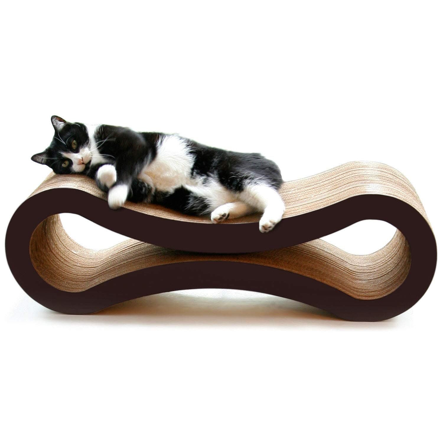 PetFusion Ultimate Cat Scratcher Lounge (86 x 27 x 27 cm, Walnut Brown). Superior Cardboard & Construction, significantly outlasts cheaper alternatives.