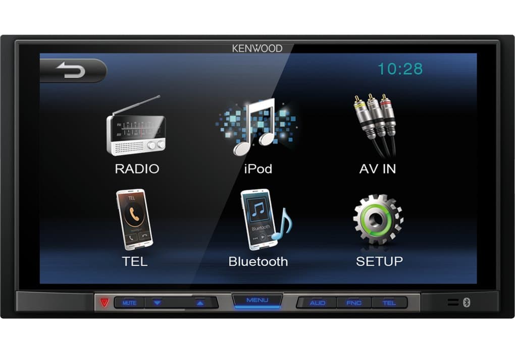 Kenwood DMX100BT 6.8" Double Din WVGA Monitor with USB and Bluetooth Handsfree - Black