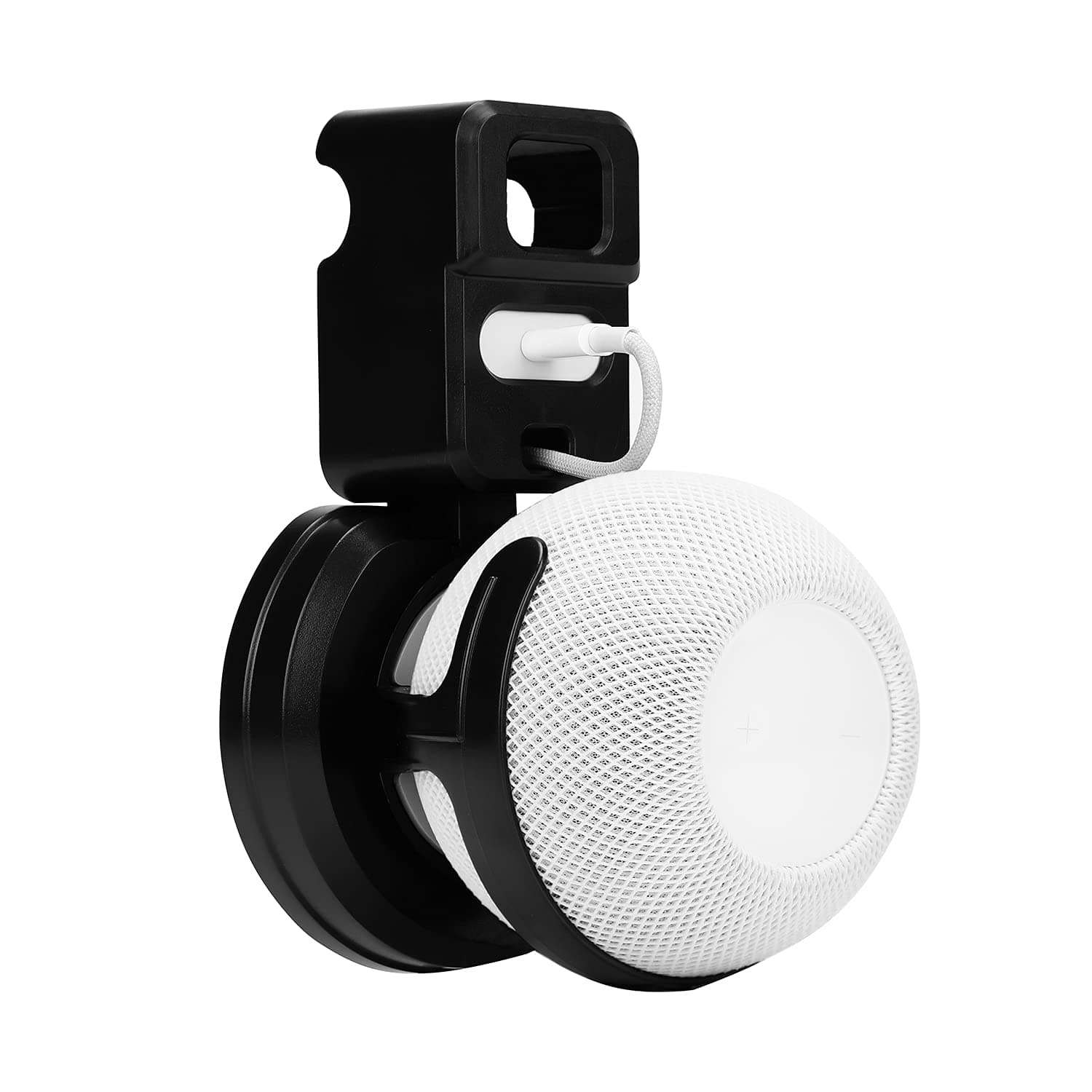 for Homepod Mini Wall Mount Seating- Type 2 Types in one Holder - Built-in Cable Management for New Stand, Space-Saving for Smart Home Speaker Bracket(Black)