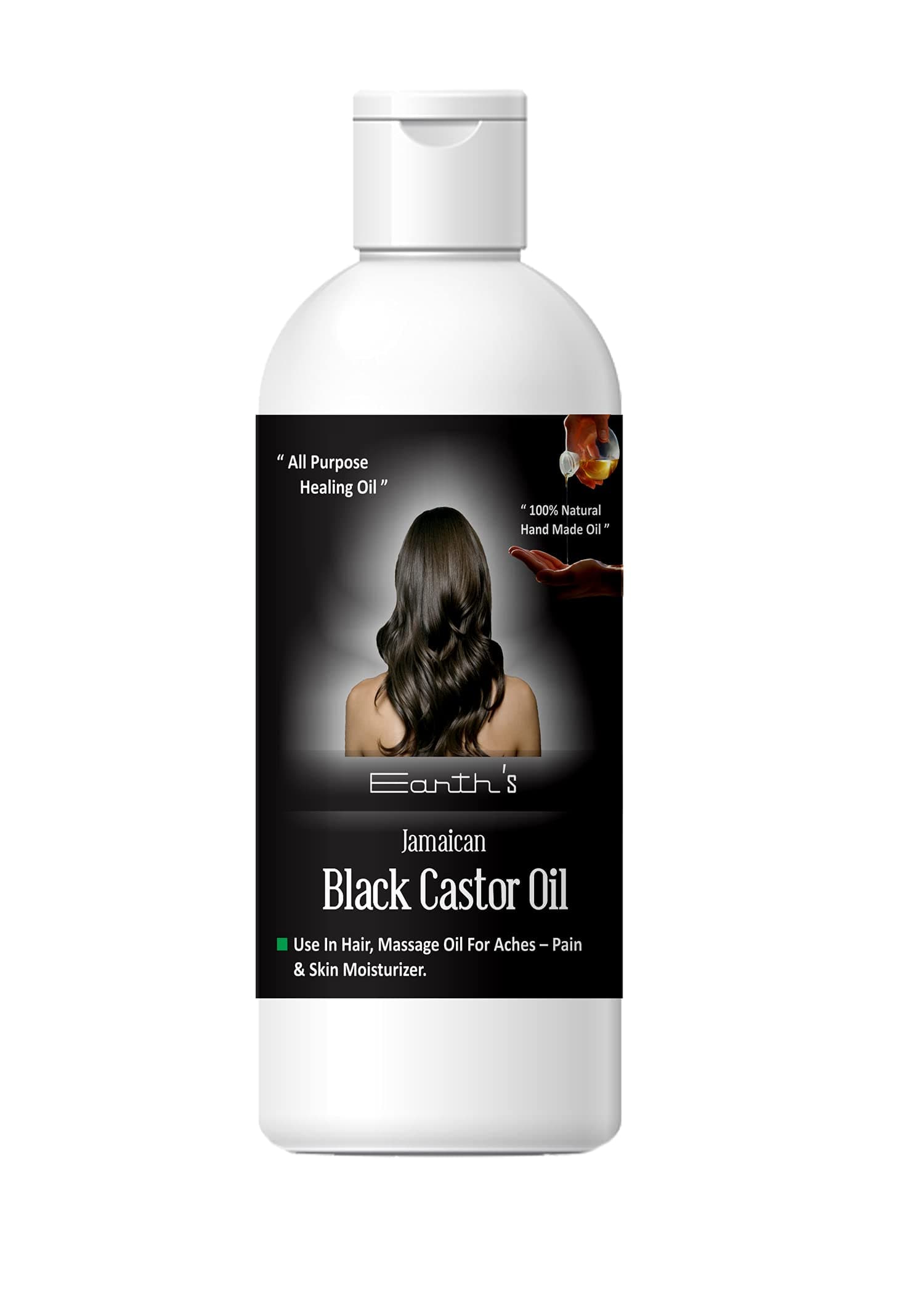 Earth Expo Company Pure Jamaican Black Castor Oil (100Ml) | Cold Pressed, Traditional Roasted Castor Beans | Chemical Free, No Preservative, Best for Skin and Hair.