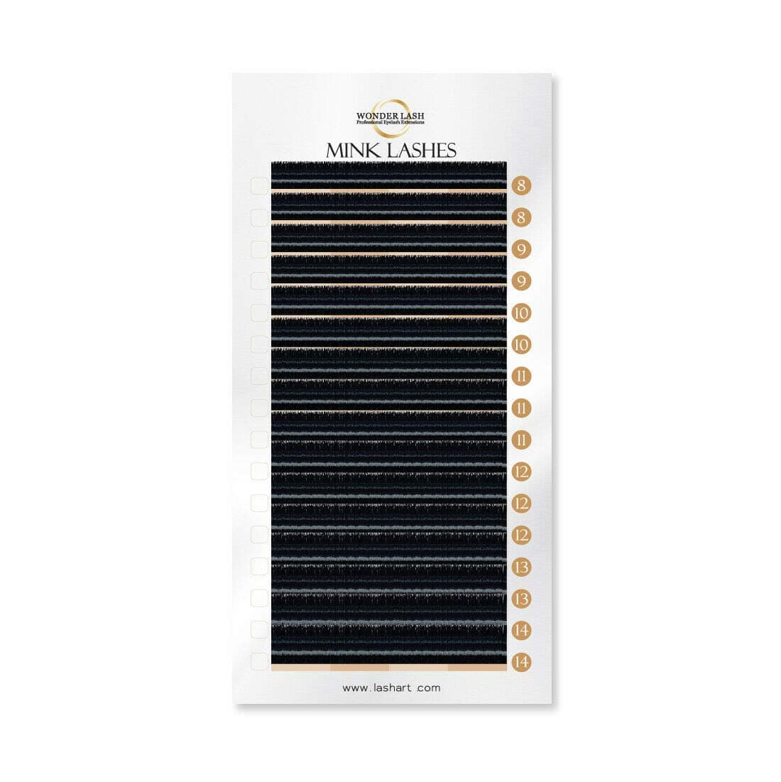 Classic Lashes 0.15 C curl Mixed Tray Faux Mink Natural Individual Wonderlash Professional Eyelash Extensions